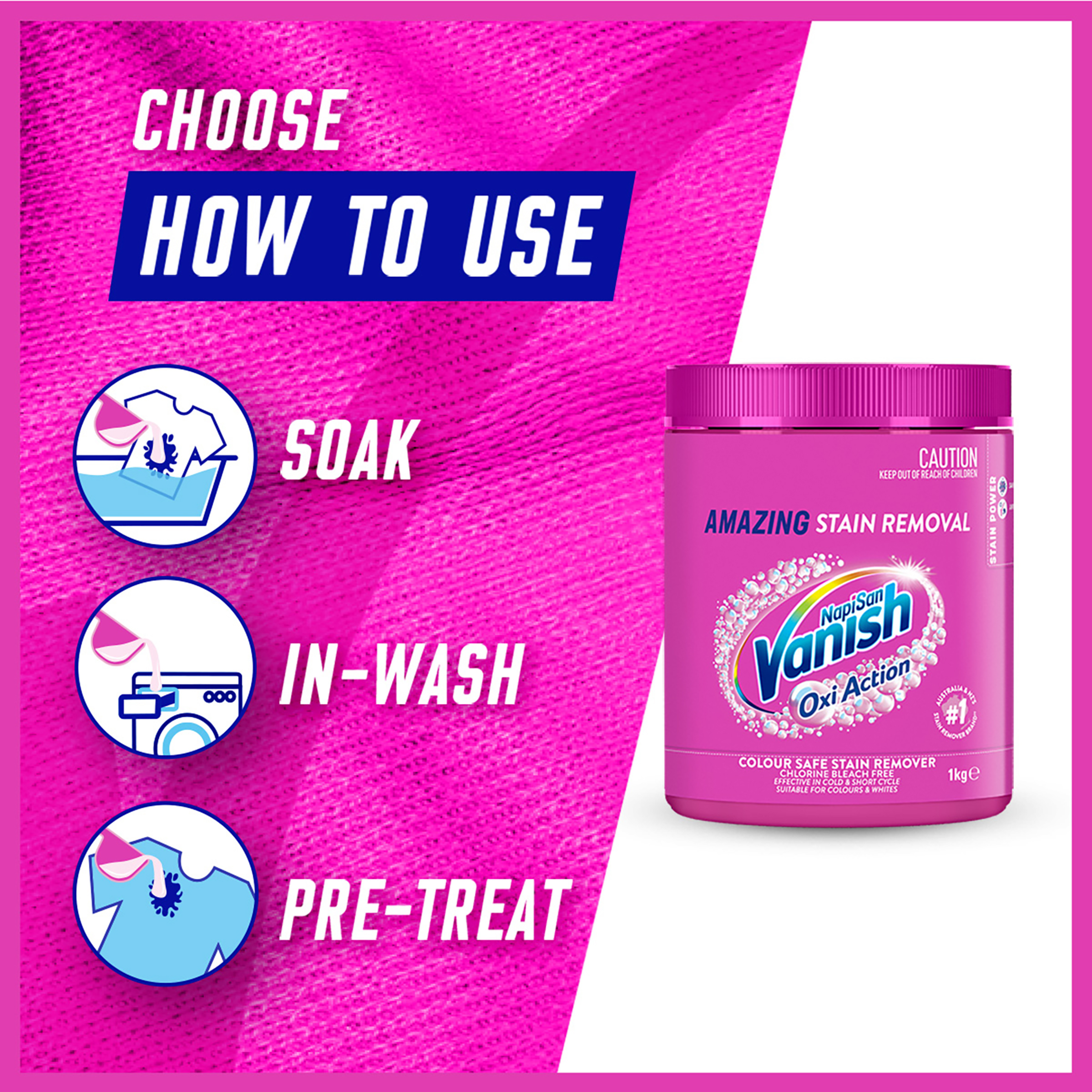 NAPISAN VANISH OXI ACTION STAIN REMOVER 3KG - Image 7
