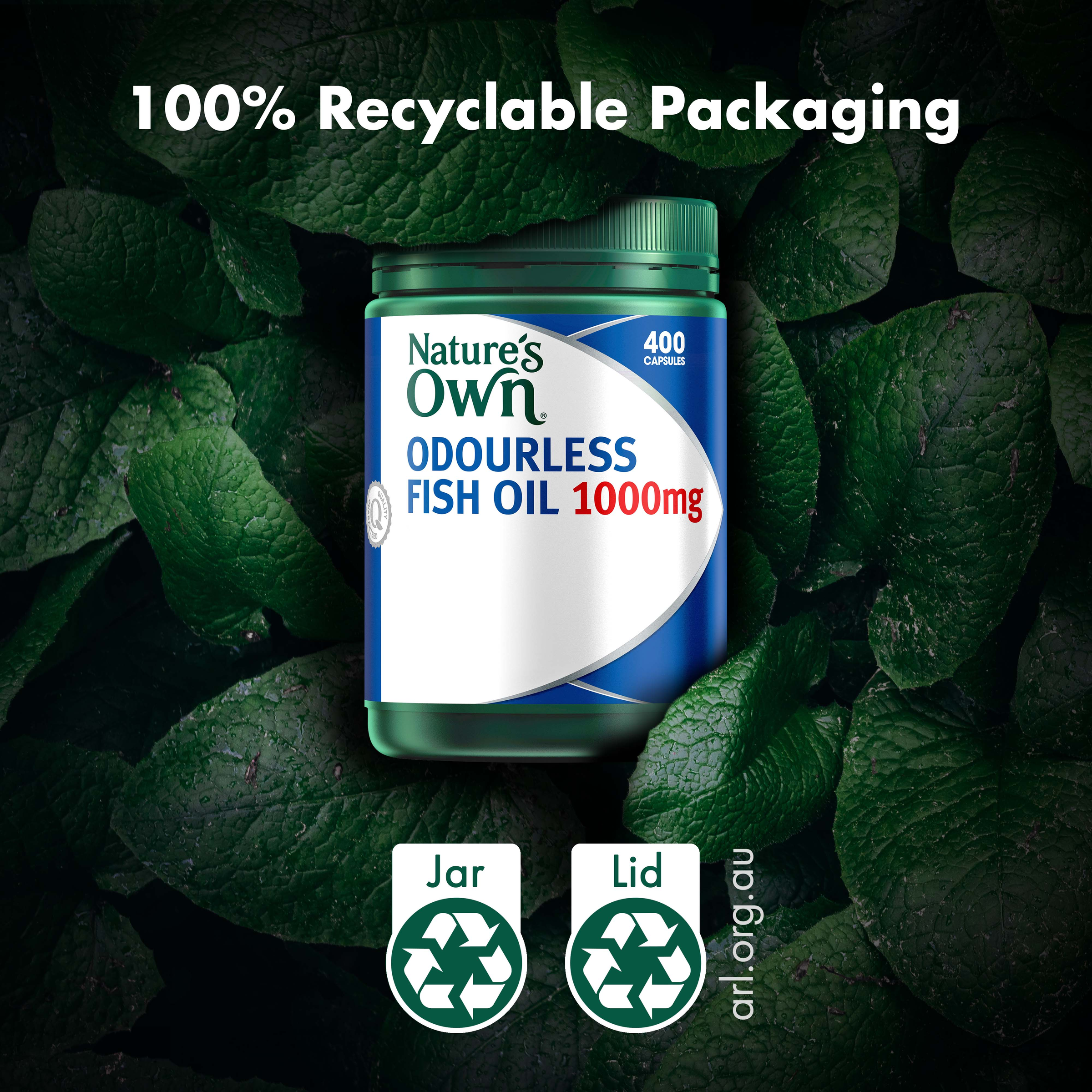 NATURES OWN ODOURLESS FISH OIL 1000MG 400 CAPSULES - Image 9