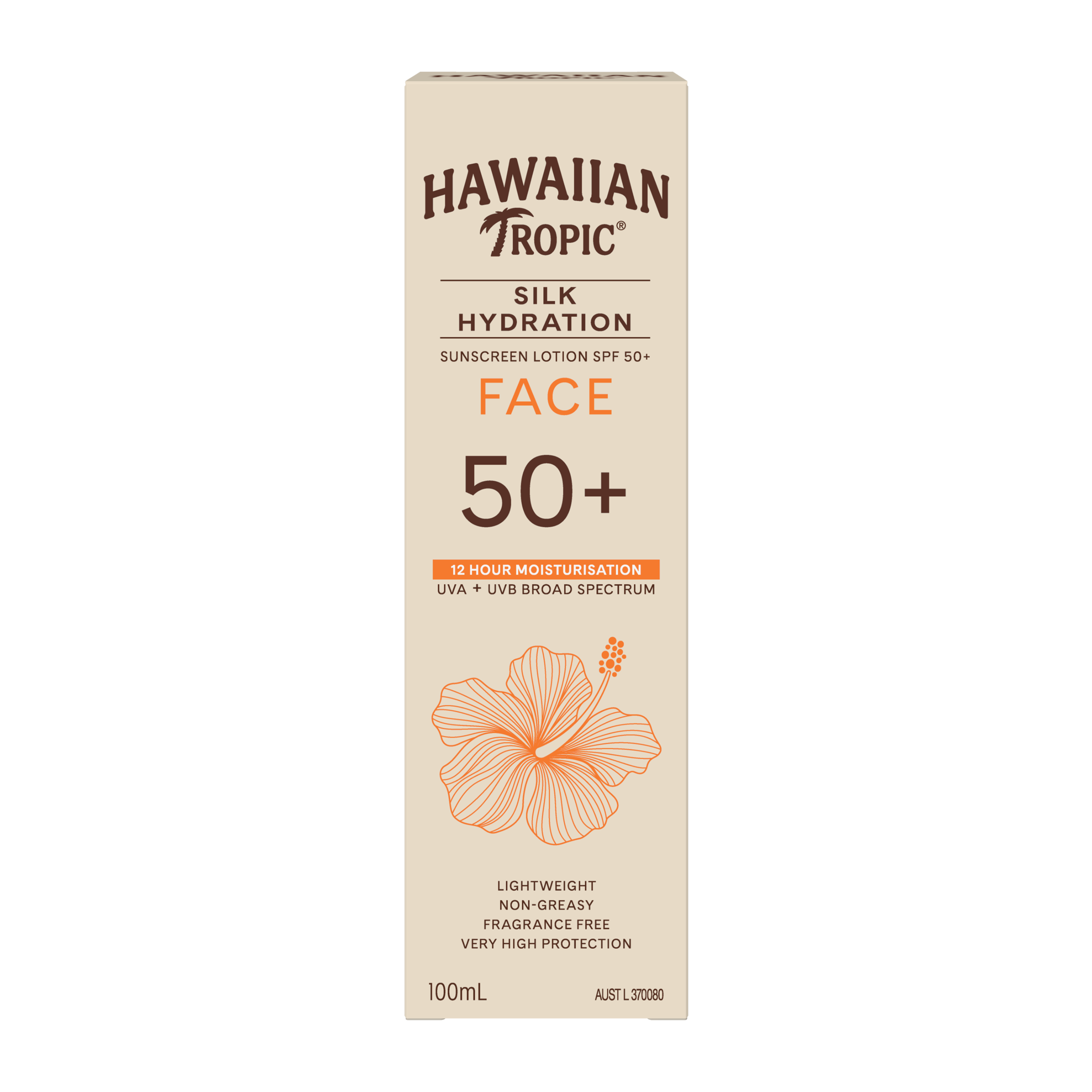 HAWAIIAN TROPIC SILK HYDRATION FRAGRANCE FREE FACE 50+ 100ML - Image 3