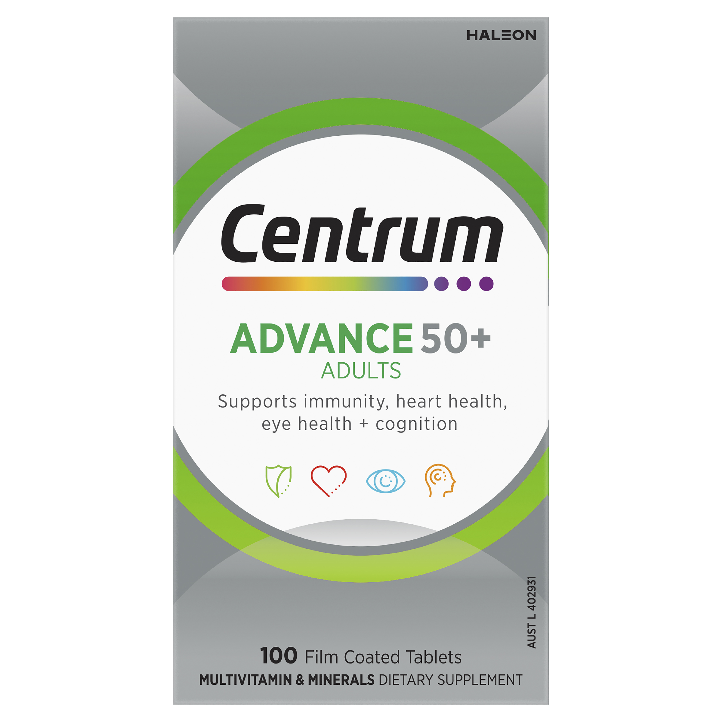 CENTRUM ADVANCE 50+ FOR ADULTS 100 TABLETS - Image 2