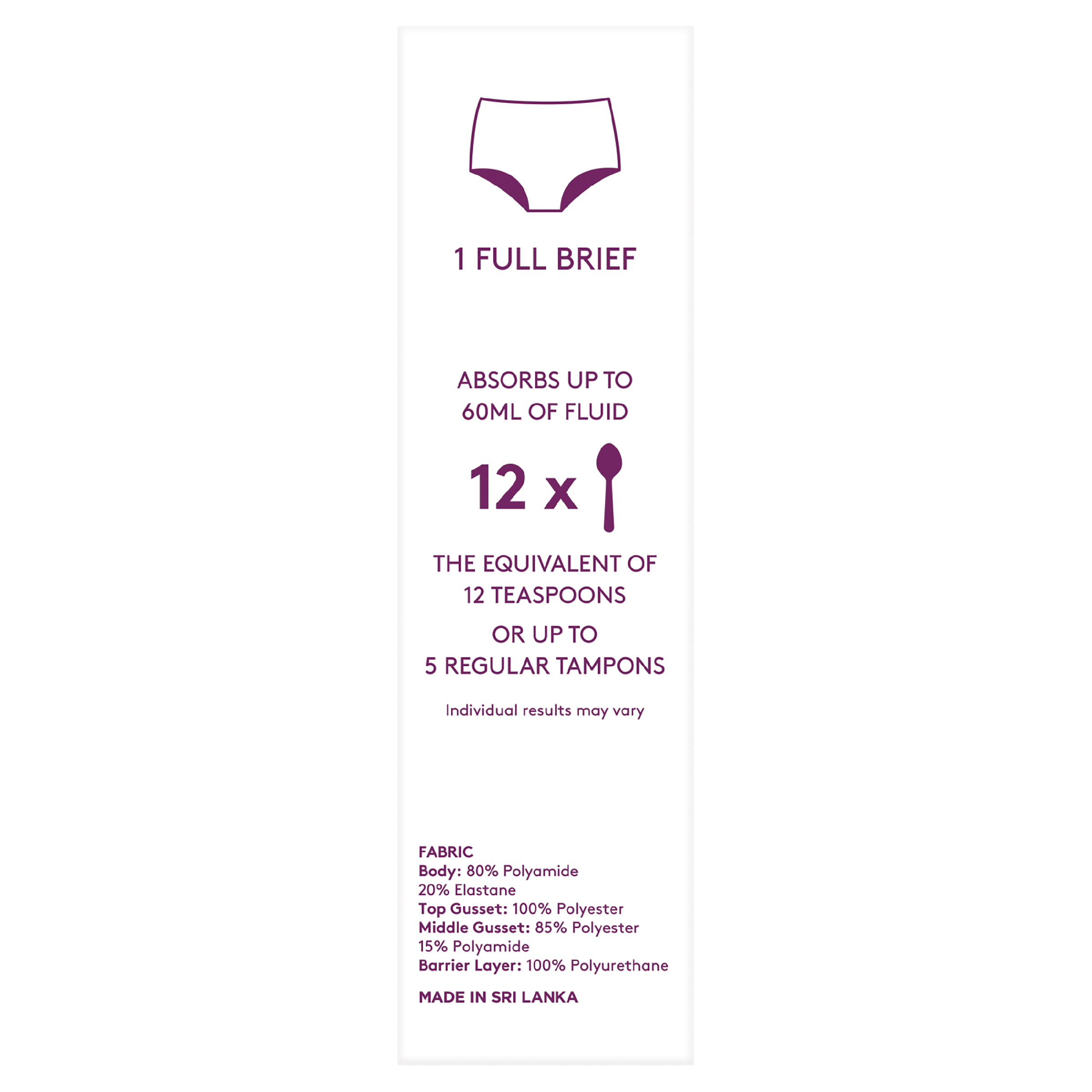 POISE 2-IN-1 PERIOD & INCONTINENCE UNDIES BLACK 14/16 - Image 3