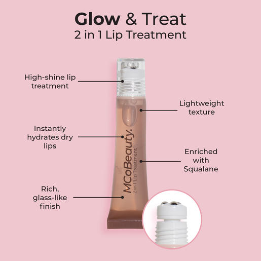 MCO BEAUTY GLOW & TREAT 2-IN-1 LIP TREATMENT CHOCOLATE 15ML - Image 2