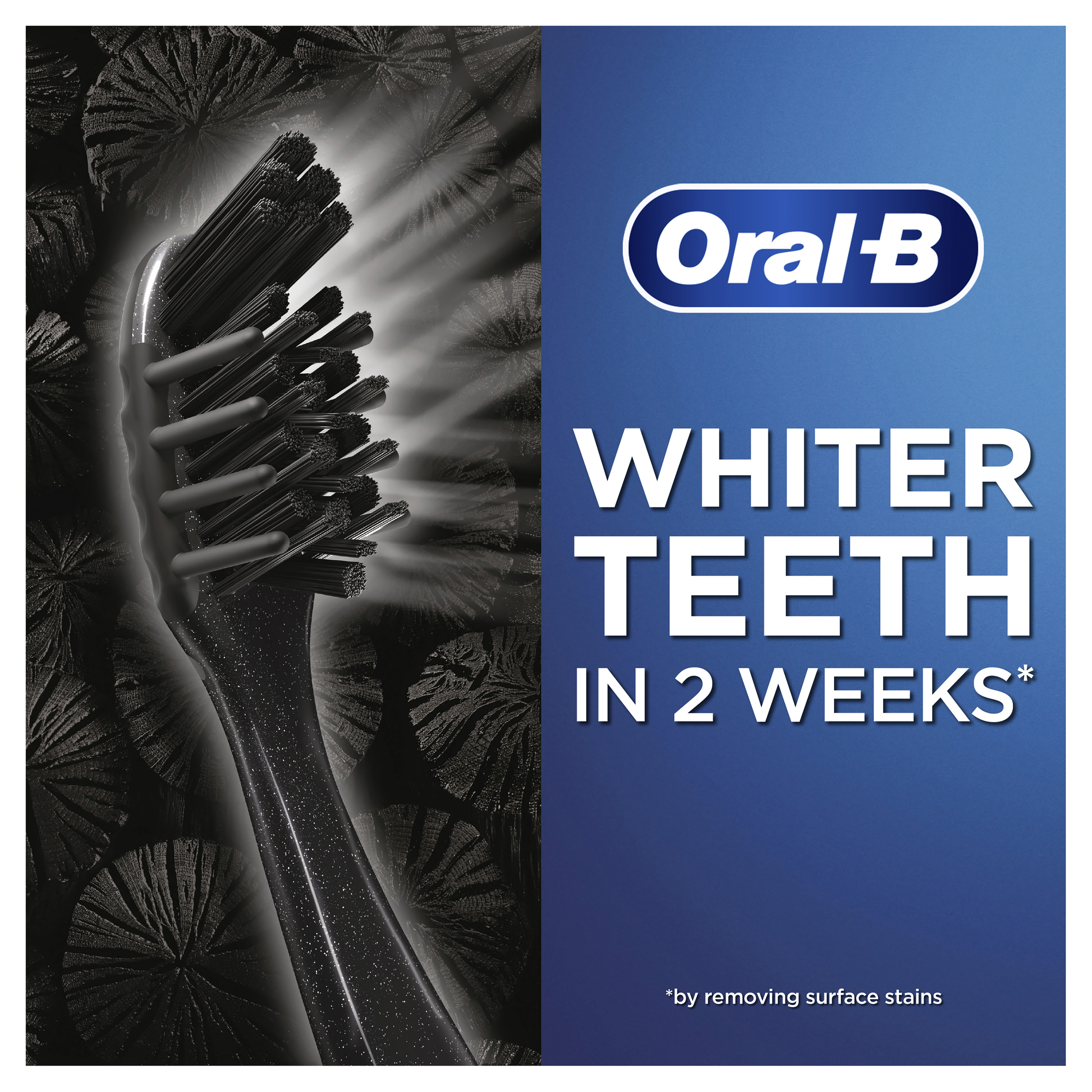 ORAL-B TOOTHBRUSH 3D WHITE CROSS ACTION CHARCOAL  3 PACK - Image 2