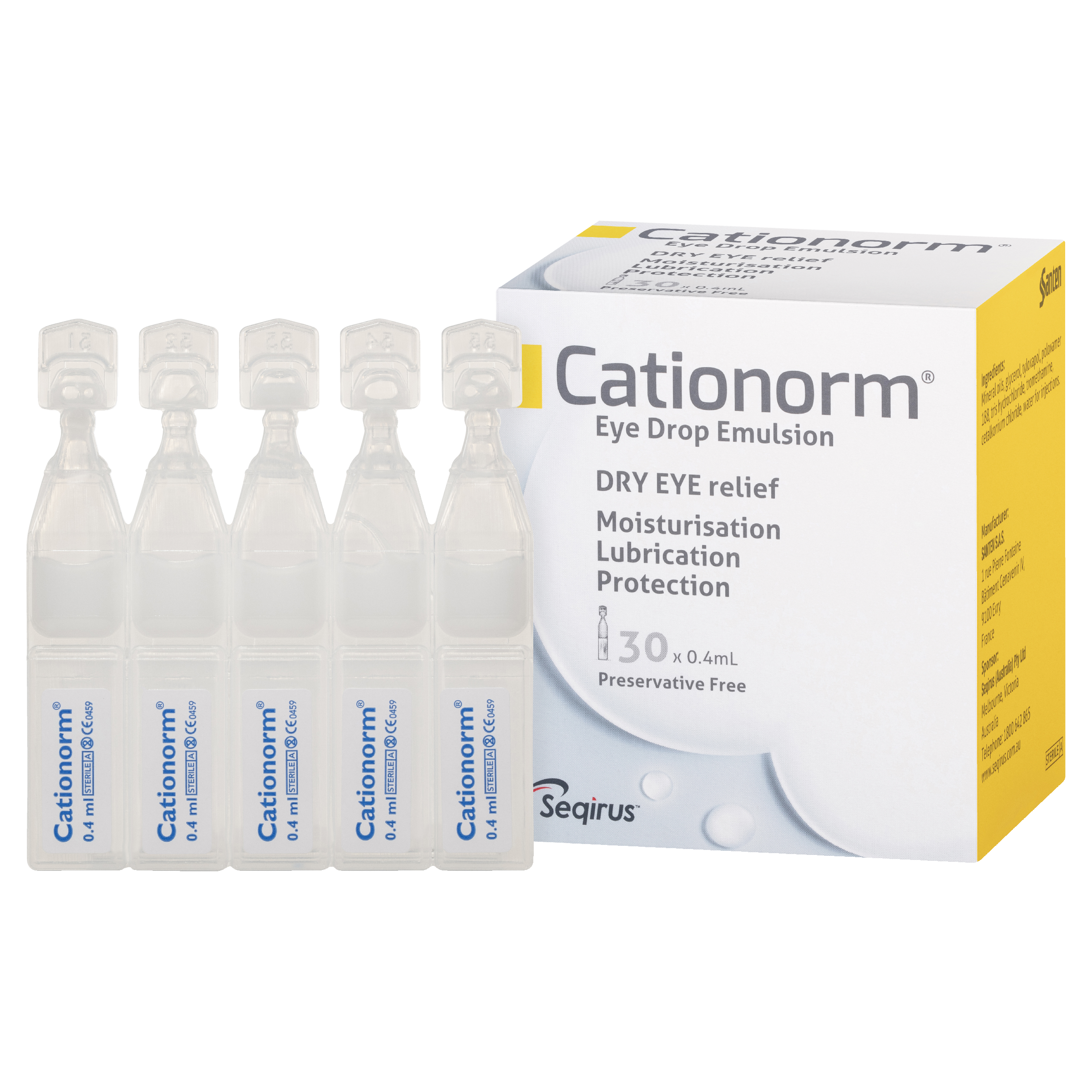 CATIONORM PRESERVATIVE FREE SINGLE UNIT DOSE EYE DROPS 0.4ML 30 PACK - Image 6