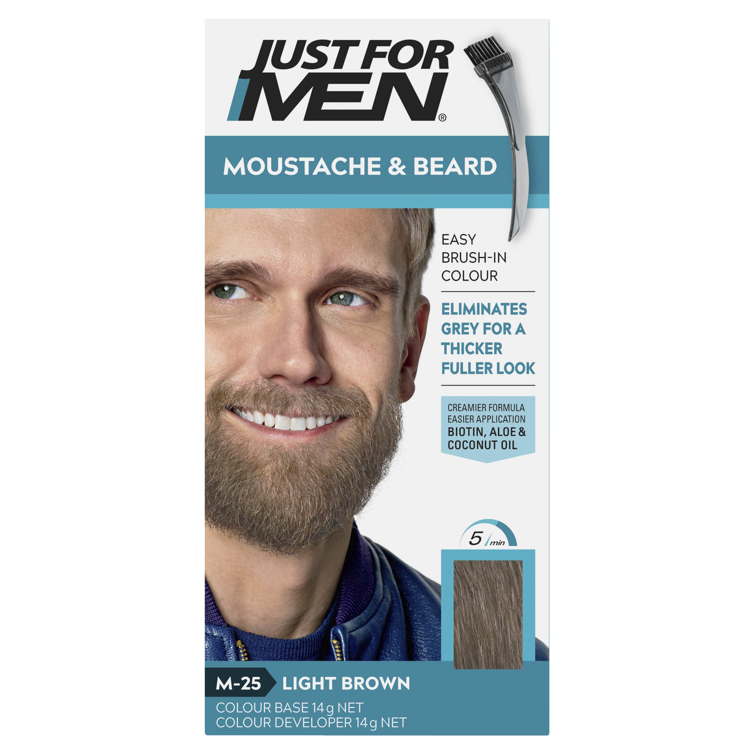 JUST FOR MEN MOUSTACHE & BEARD LIGHT BROWN - Image 2