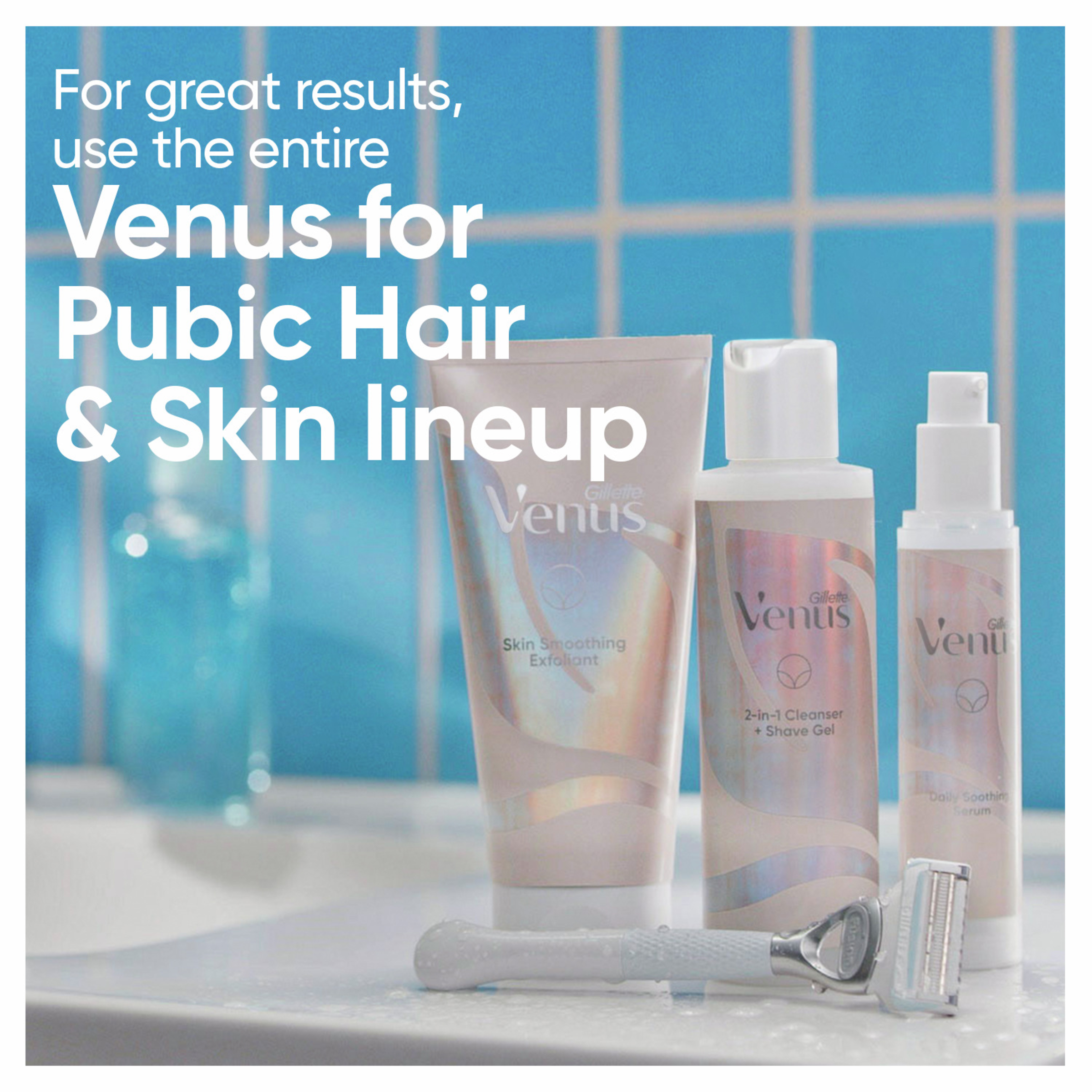 GILLETTE VENUS FOR PUBIC HAIR & SKIN REFILL BLADES 3 PACK - Image 5