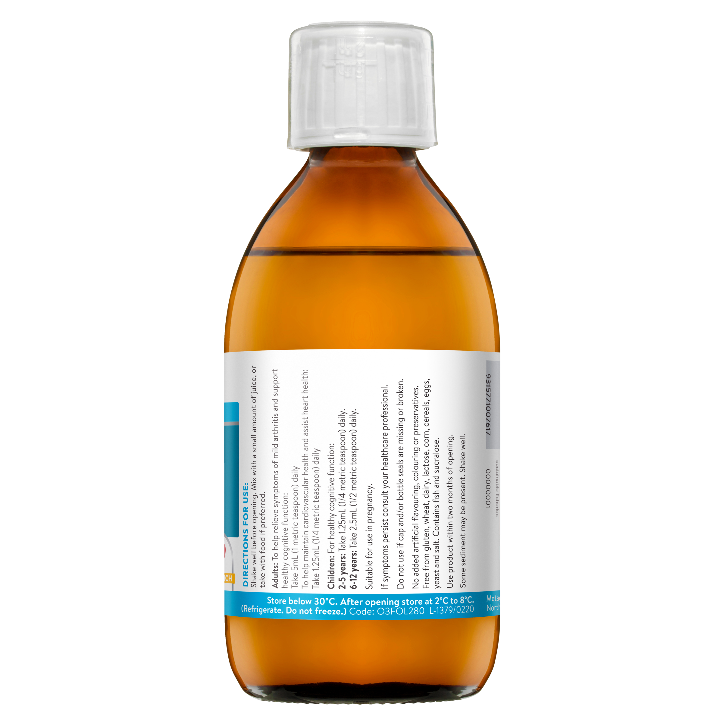 ETHICAL NUTRIENTS HIGH STRENGTH OMEGA 3 LIQUID 280ML - Image 2