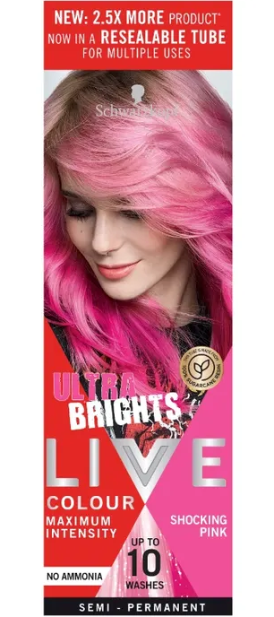 SCHWARZKOPF LIVE COLOUR SHOCKING PINK 75ML