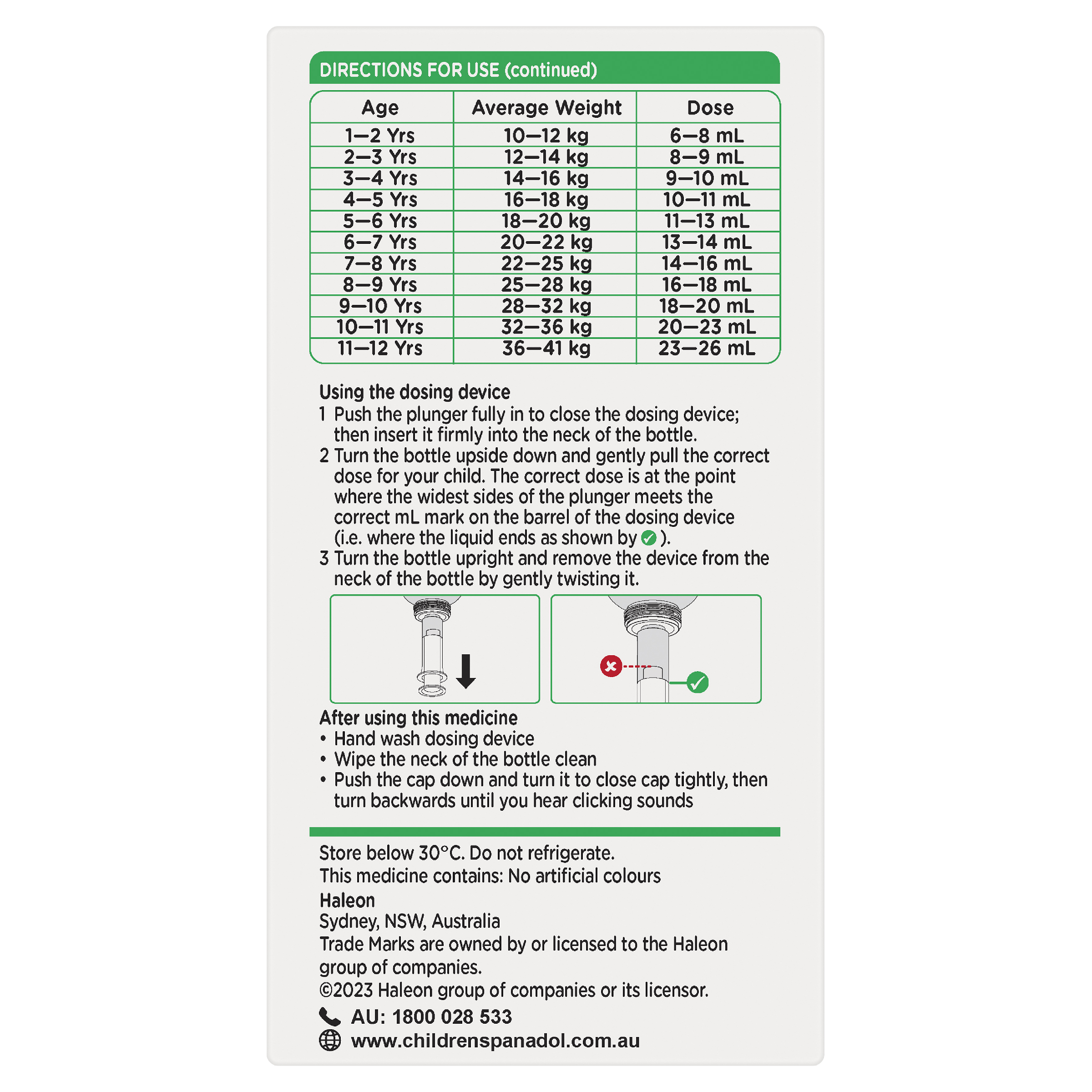 PANADOL CHILDREN 1 YEARS - 5 YEARS ORANGE SUSPENSION 100ML - Image 4