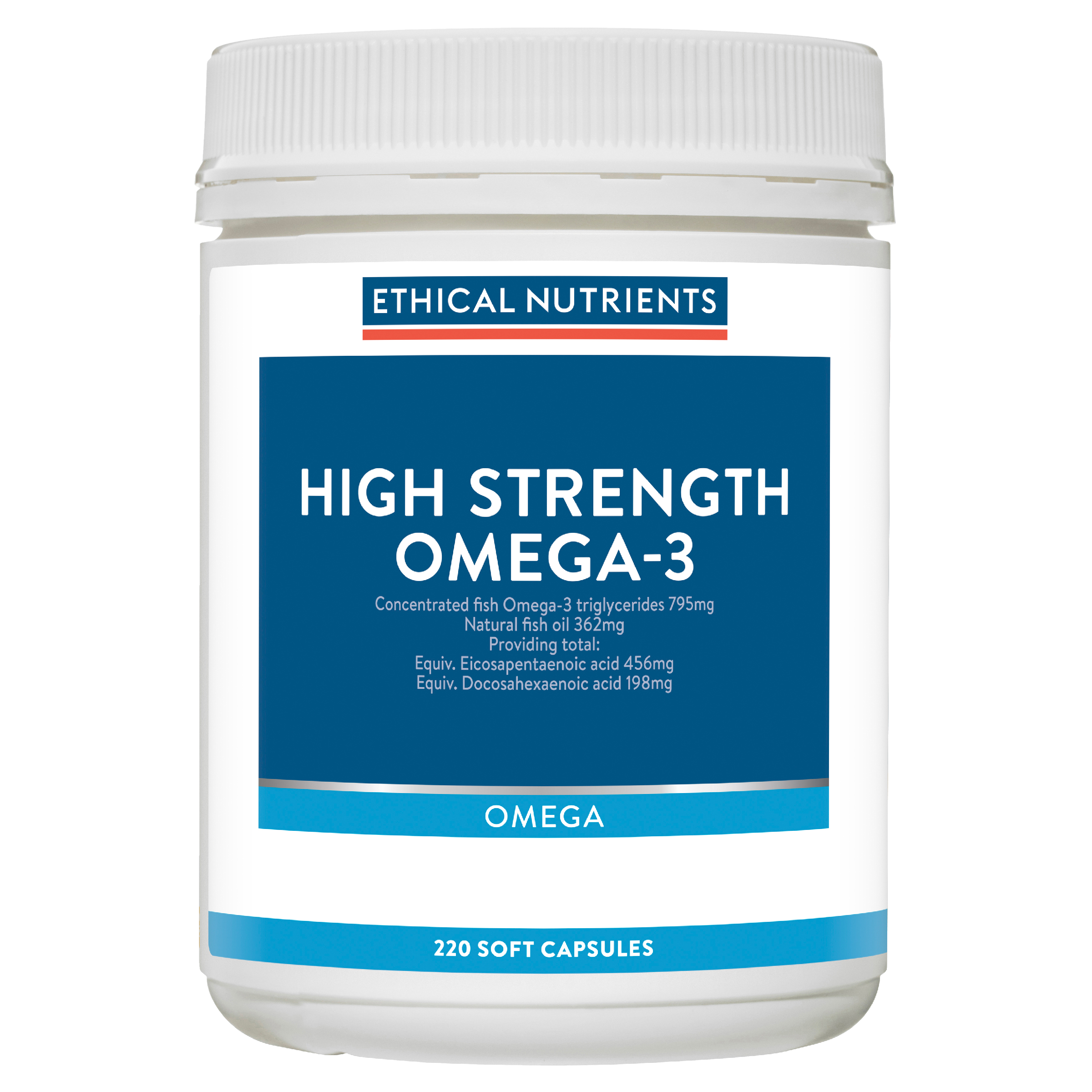 ETHICAL NUTRIENTS HIGH STRENGTH OMEGA-3 CAPSULES 220 CAPSULES - Image 6