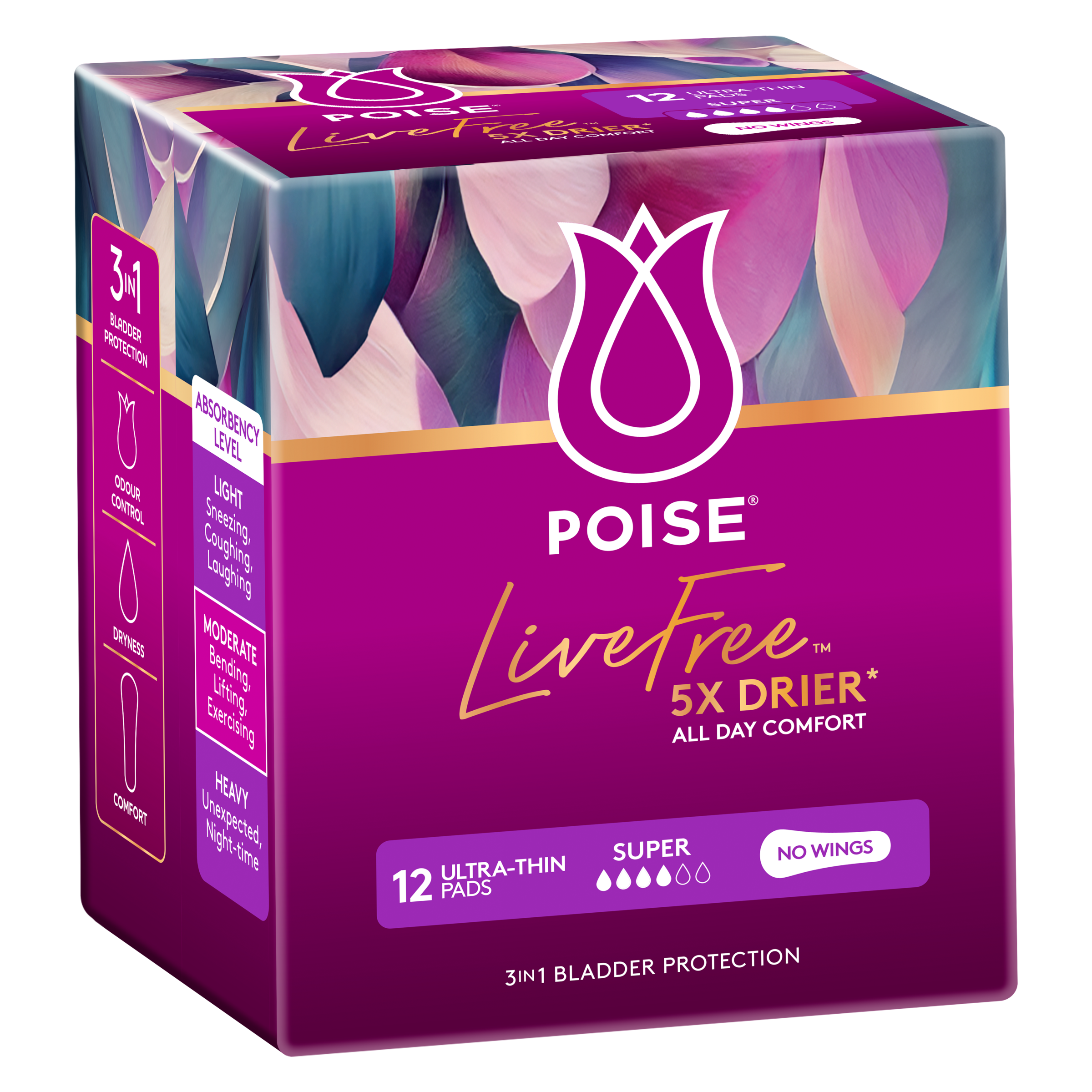 POISE LIVEFREE PAD SUPER 12 PACK