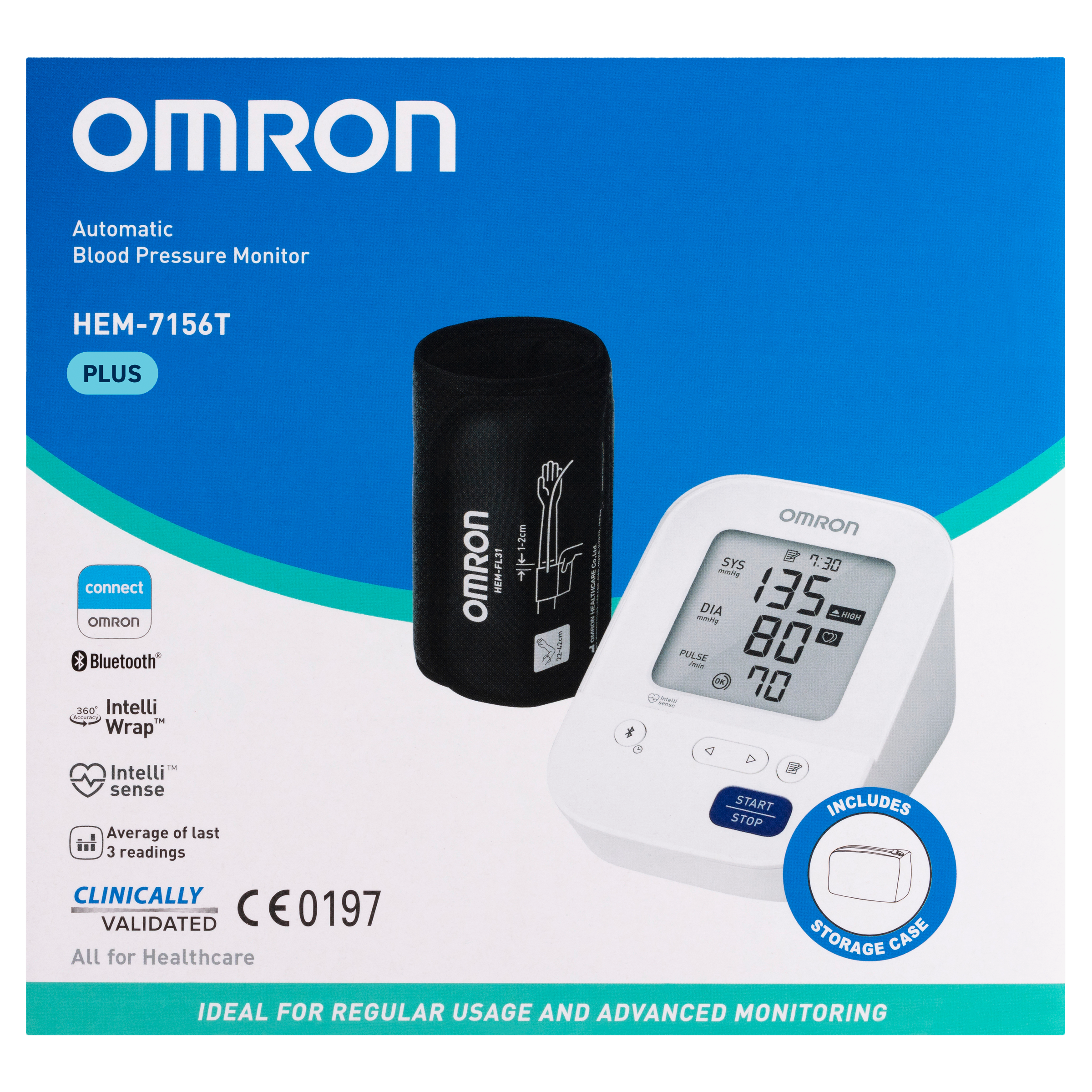 OMRON BLOOD PRESSURE MONITOR BLUETOOTH PLUS HEM7156T - Image 2