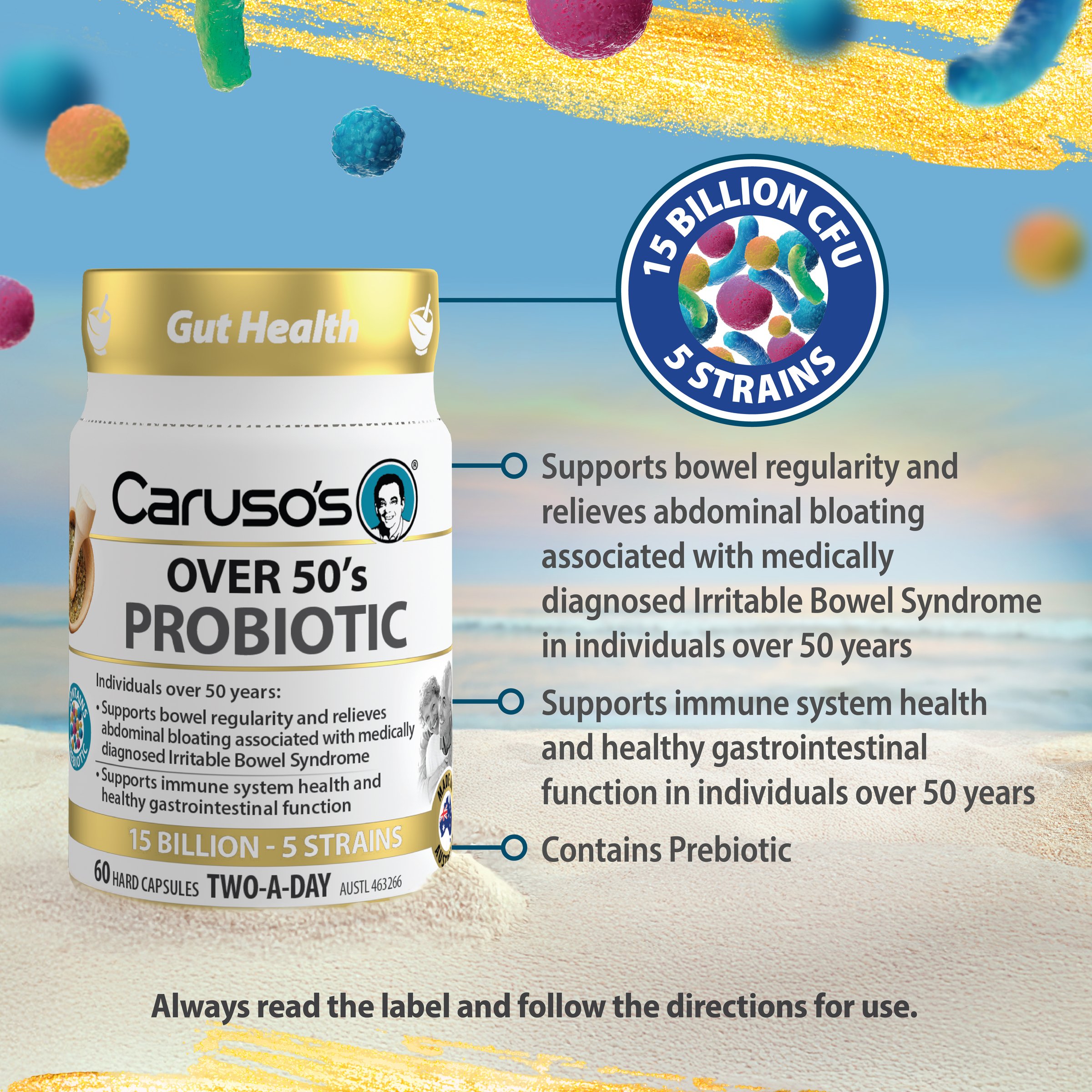 CARUSOS OVER 50'S PROBIOTIC 50 CAPSULES - Image 3