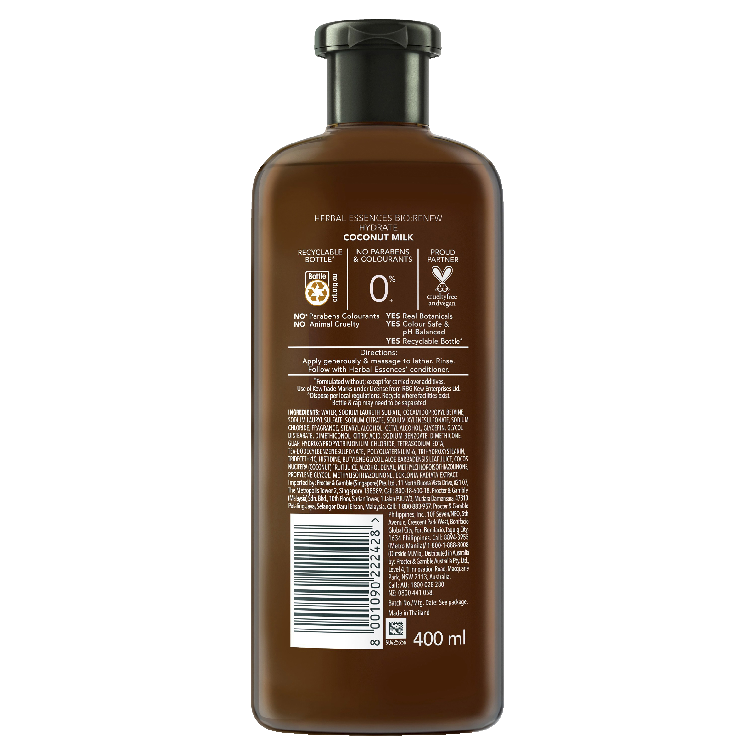 HERBAL ESSENCES BIO RENEW COCONUT MILK SHAMPOO 400ML - Image 2