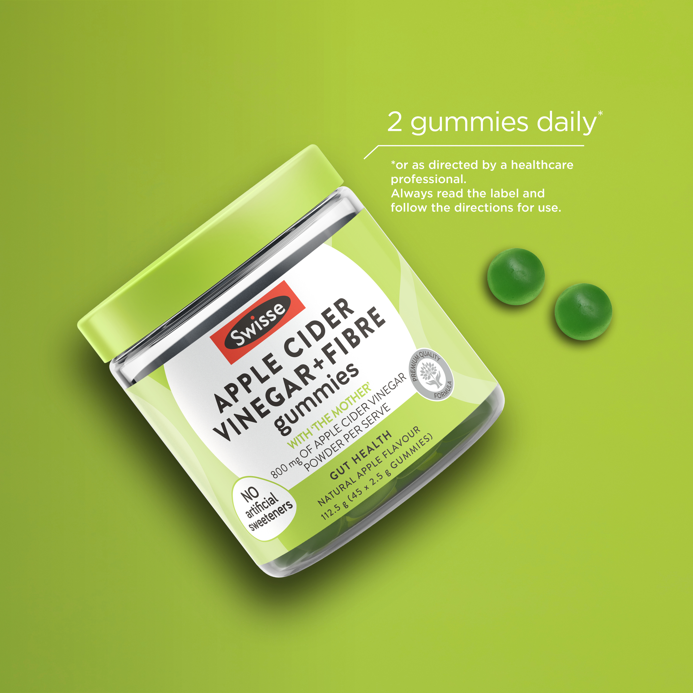 SWISSE ULTIBOOST APPLE CIDER VINEGAR + FIBRE 45 GUMMIES - Image 5