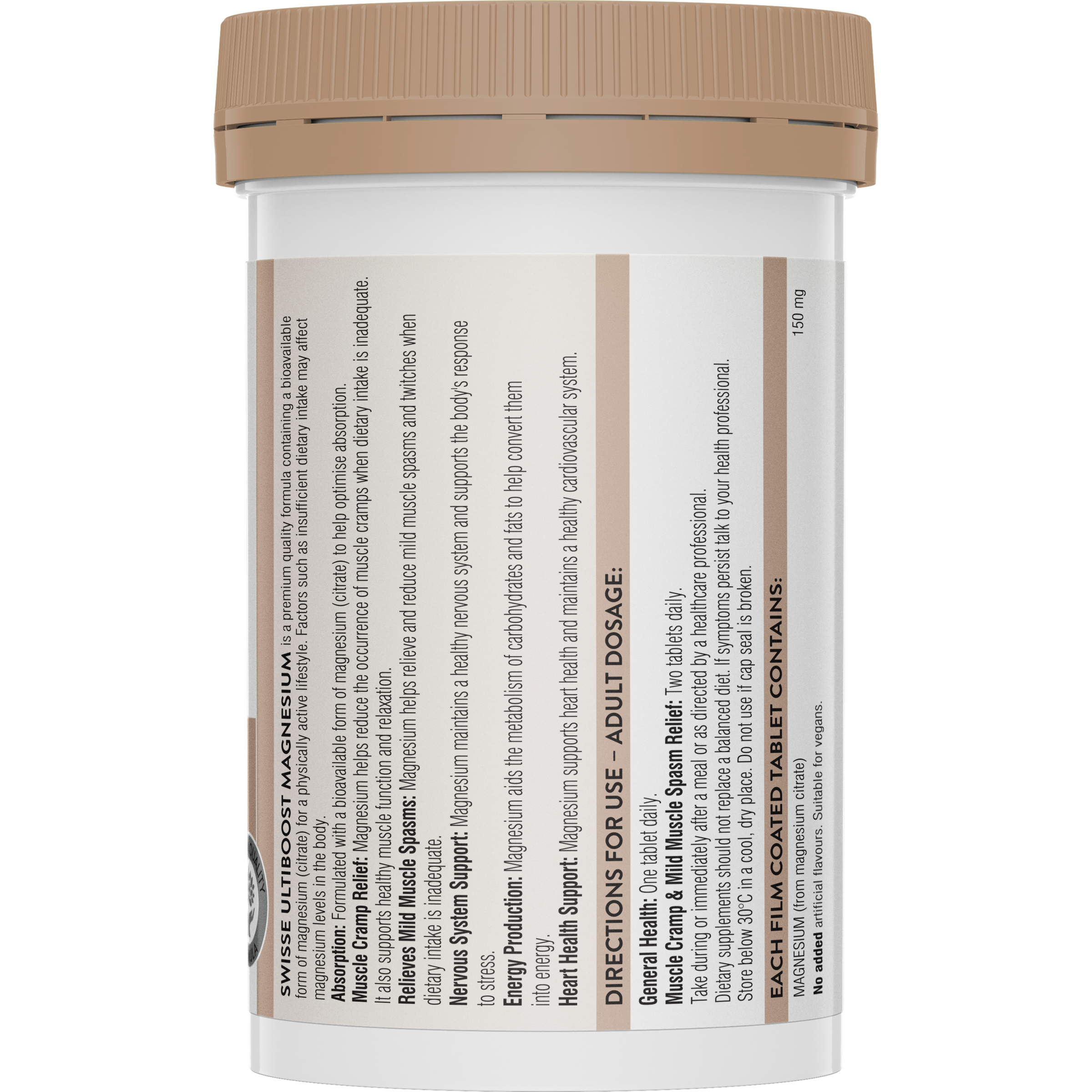 SWISSE ULTIBOOST MAGNESIUM 120 TABLETS - Image 2