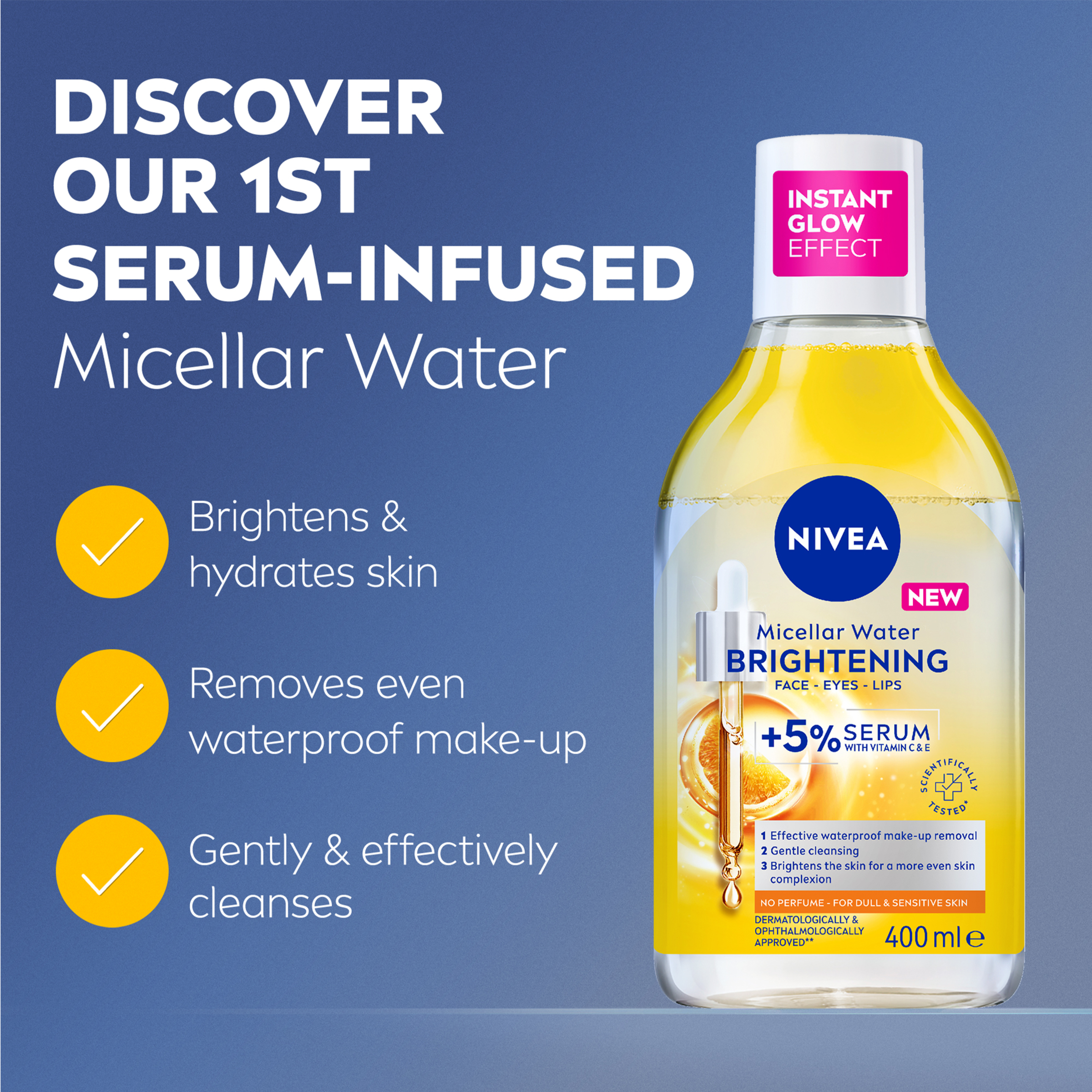 NIVEA MICELLAR WATER BRIGHT SERUM 400ML - Image 3