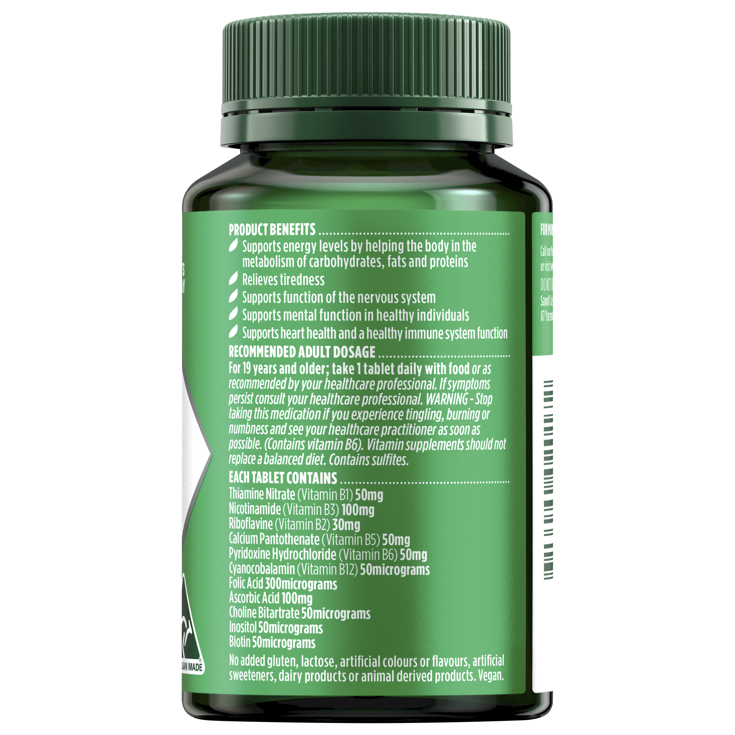 NATURES OWN SUPER B COMPLEX 150 TABLETS - Image 2