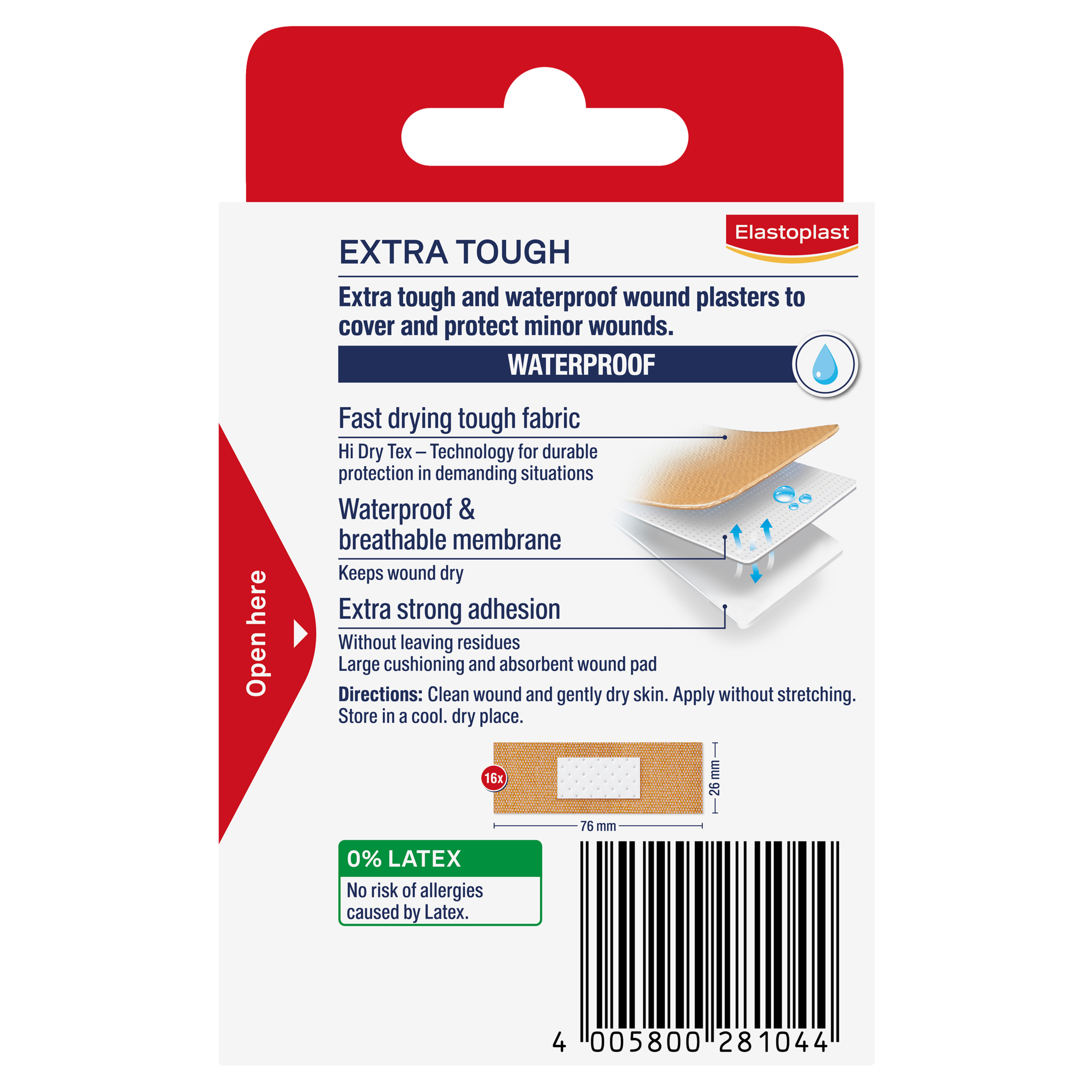 ELASTOPLAST HEAVY FABRIC WATERPROOF STRIPS 16 PACK - Image 2