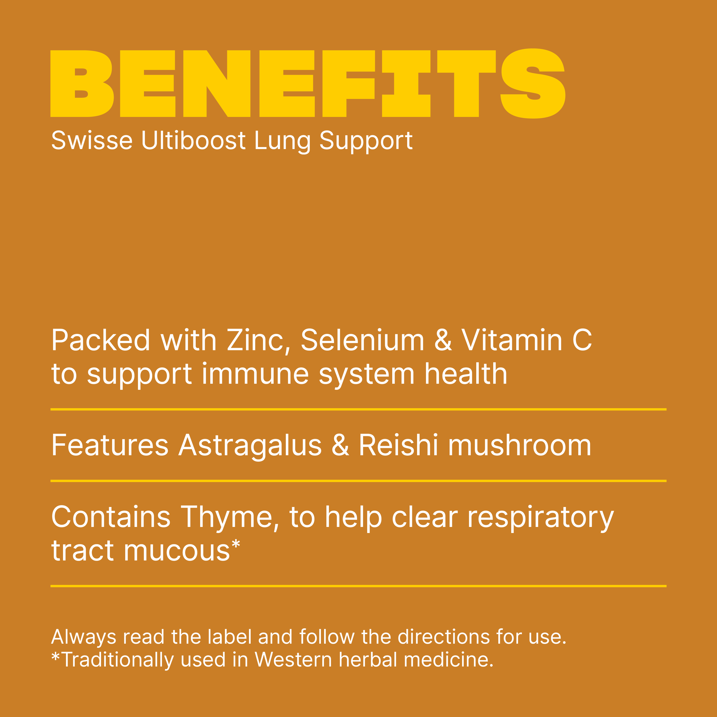 SWISSE ULTIBOOST LUNG HEALTH SUPPORT 90 TABLETS - Image 3