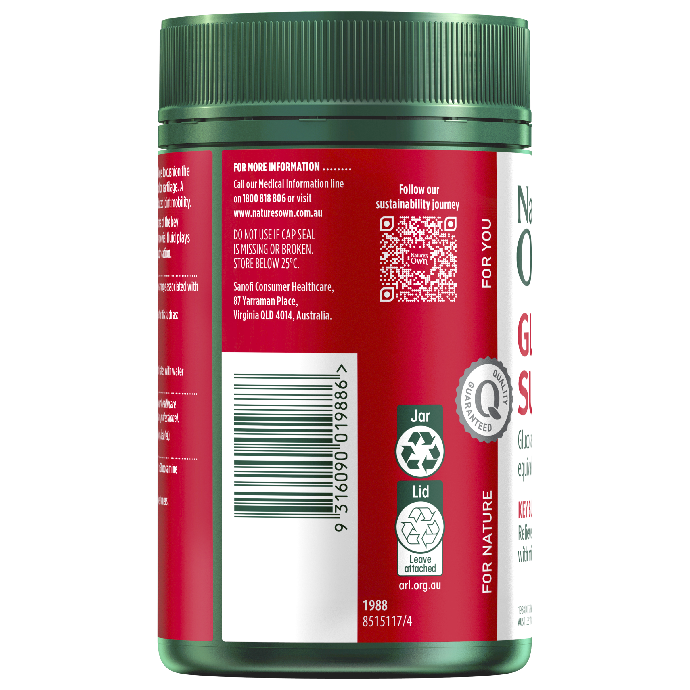 NATURES OWN GLUCOSAMINE SULFATE 240 TABLETS - Image 4