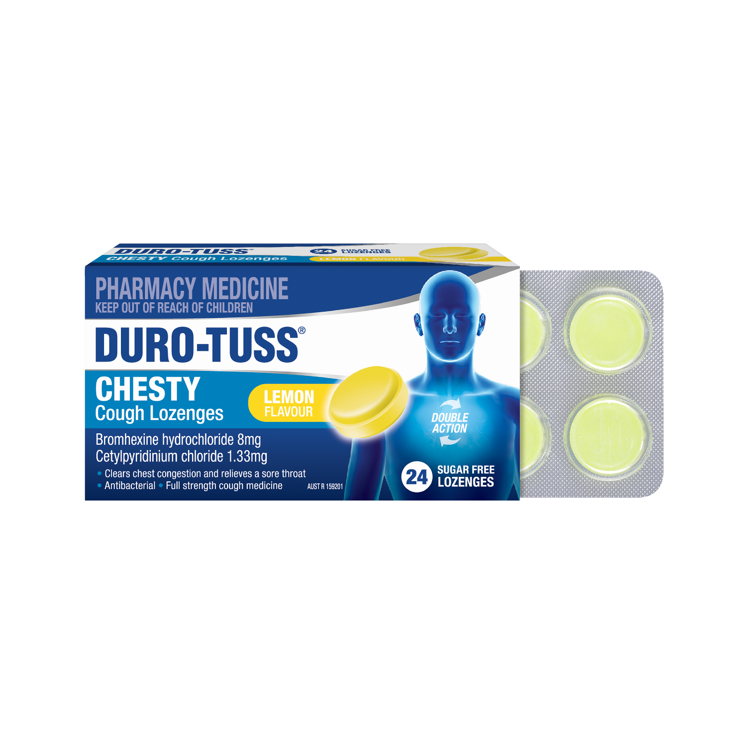 DURO-TUSS CHESTY COUGH LEMON SUGAR FREE 24 LOZENGES - Image 7