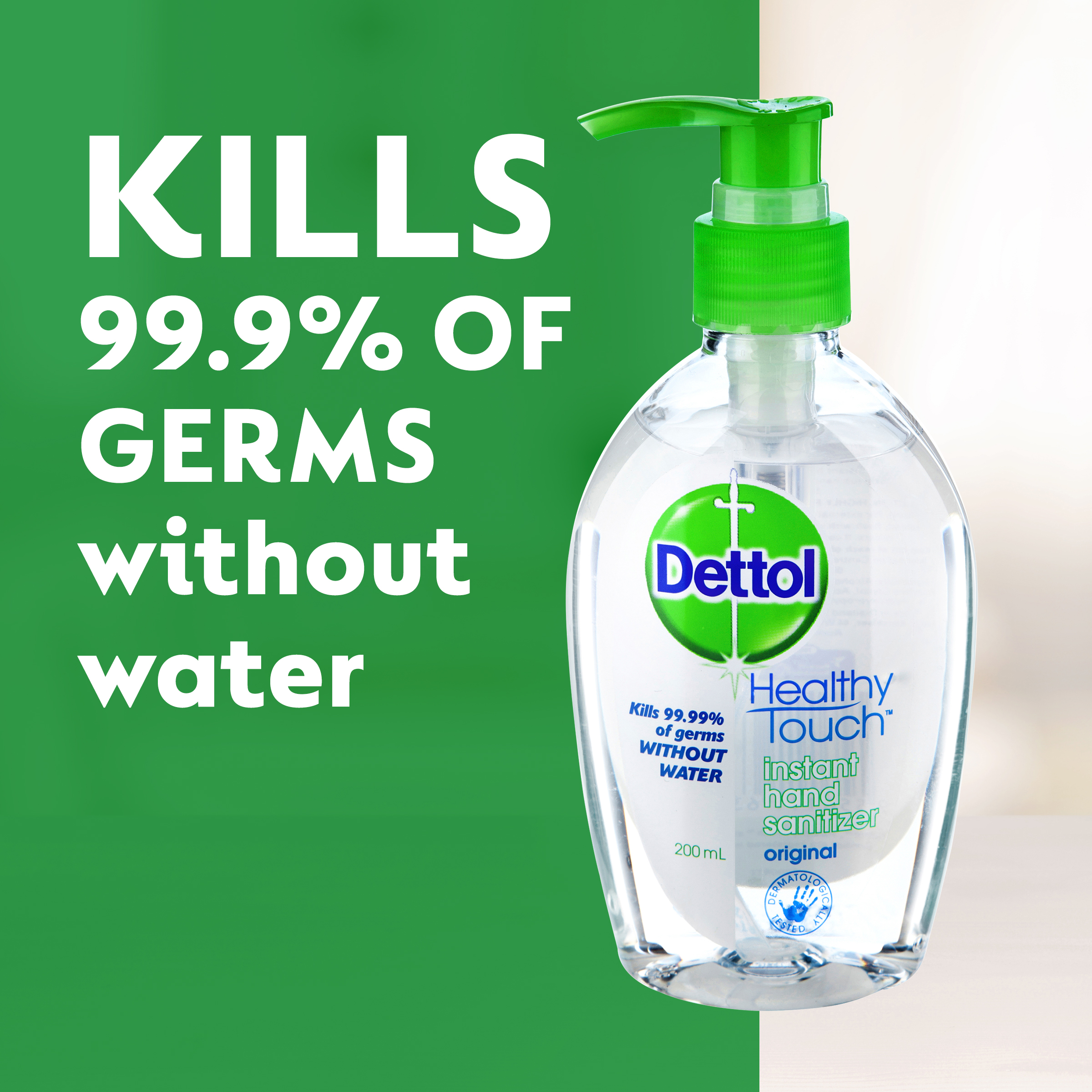 DETTOL HEALTHY TOUCH  INSTANT HAND SANITISER ORIGINAL 200ML - Image 4