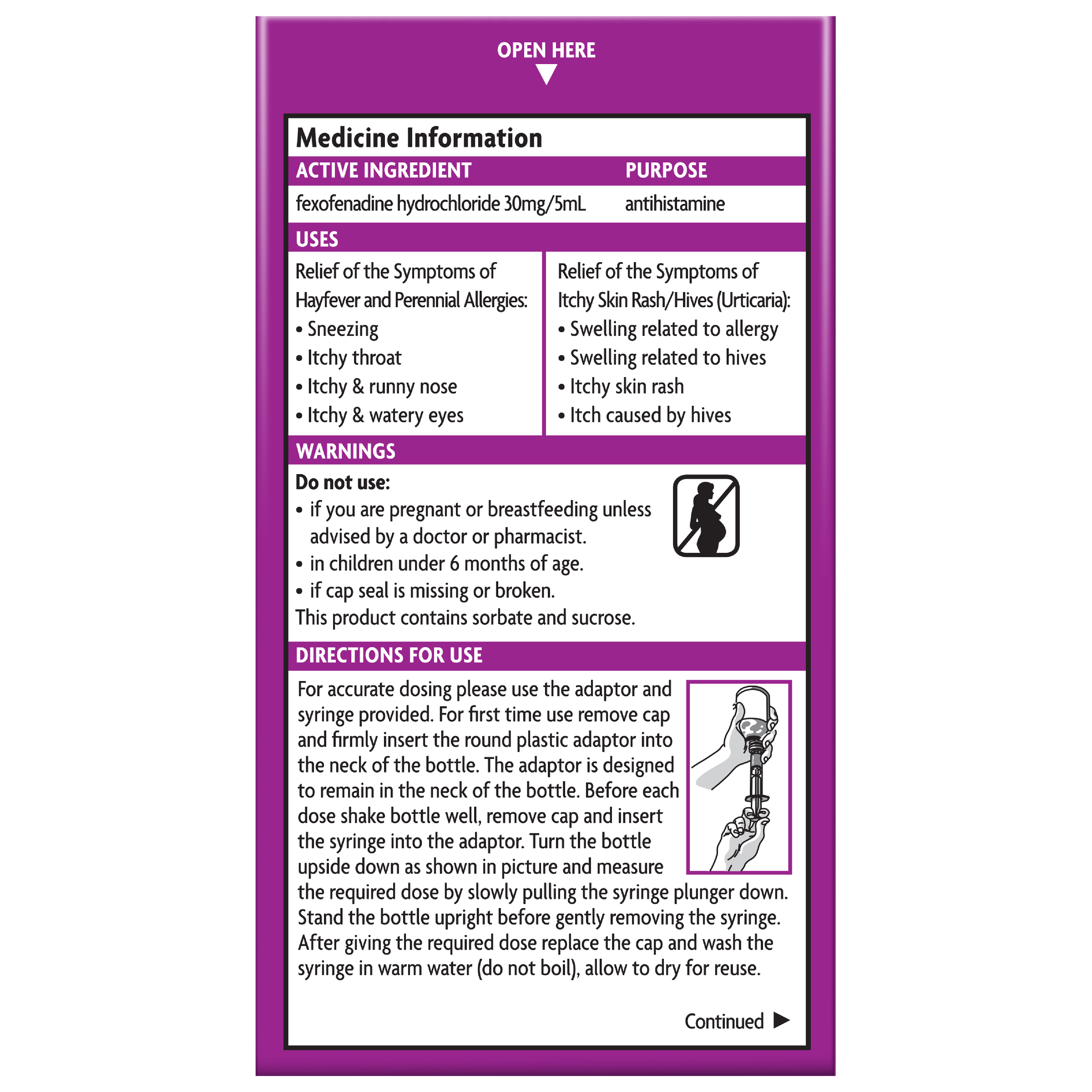 TELFAST KIDS ORAL LIQUID 60ML - Image 2