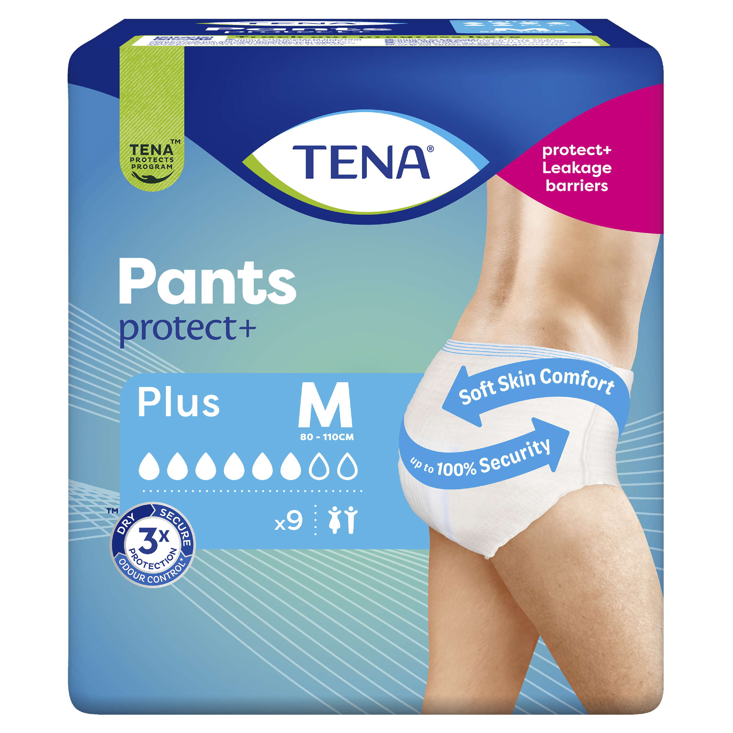 TENA PROSKIN PANTS PLUS UNI 6D MEDIUM 9 PACK - Image 8