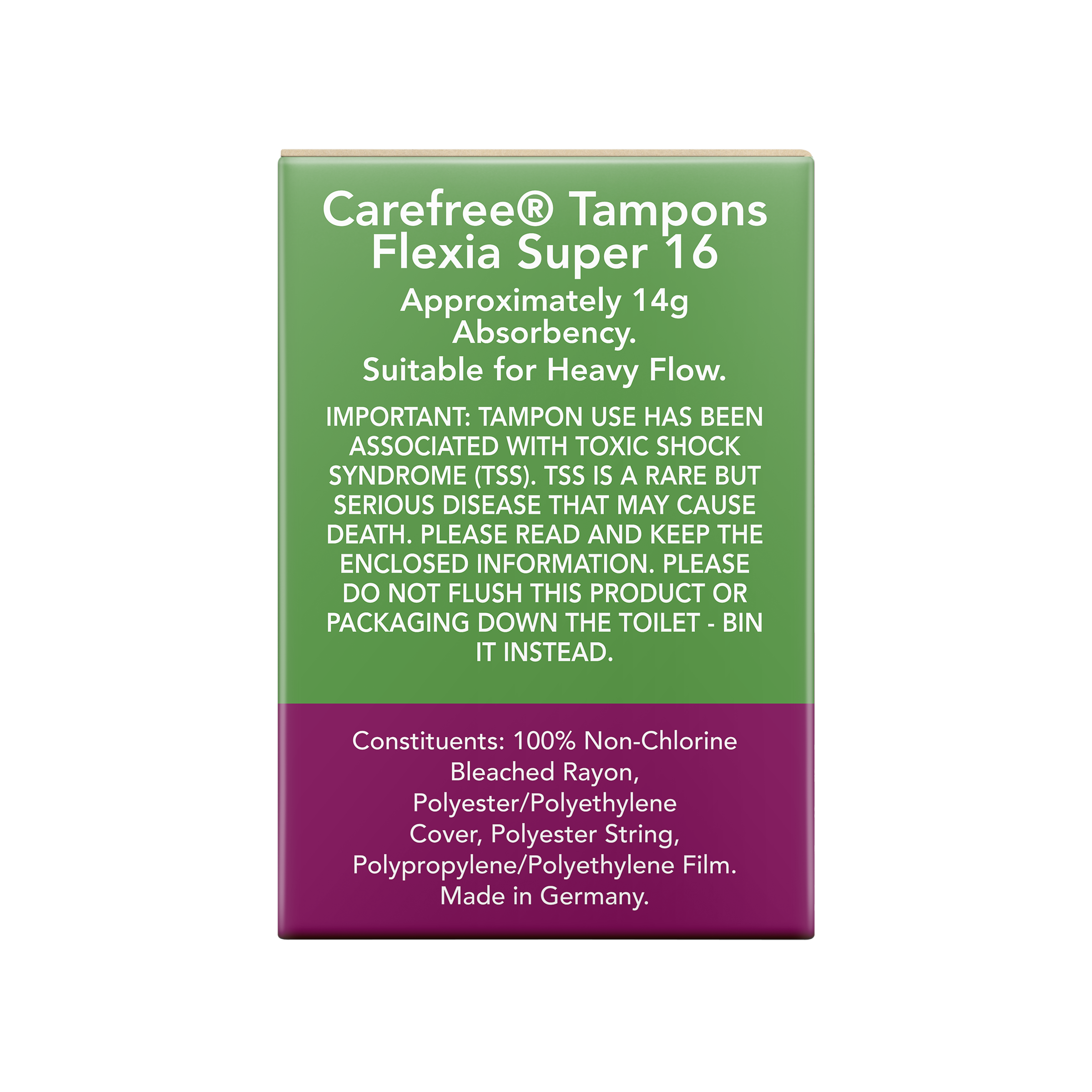 CAREFREE TAMPONS 4D SUPER FLEXIA 16 PACK - Image 3