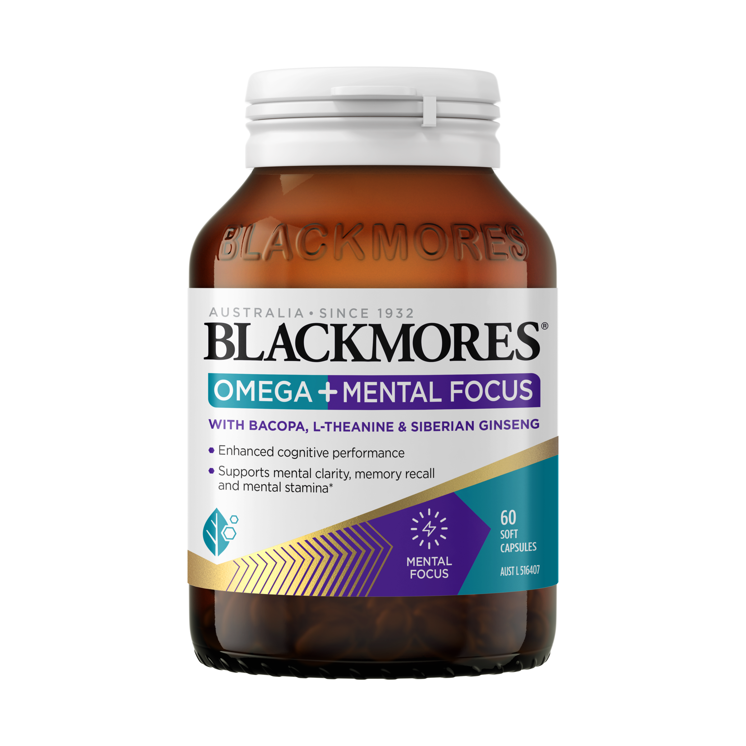 Blackmores Omega + Mental Focus 60 Capsules