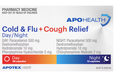 APOHEALTH COLD & FLU + COUGH RELIEF 48 CAPSULES
