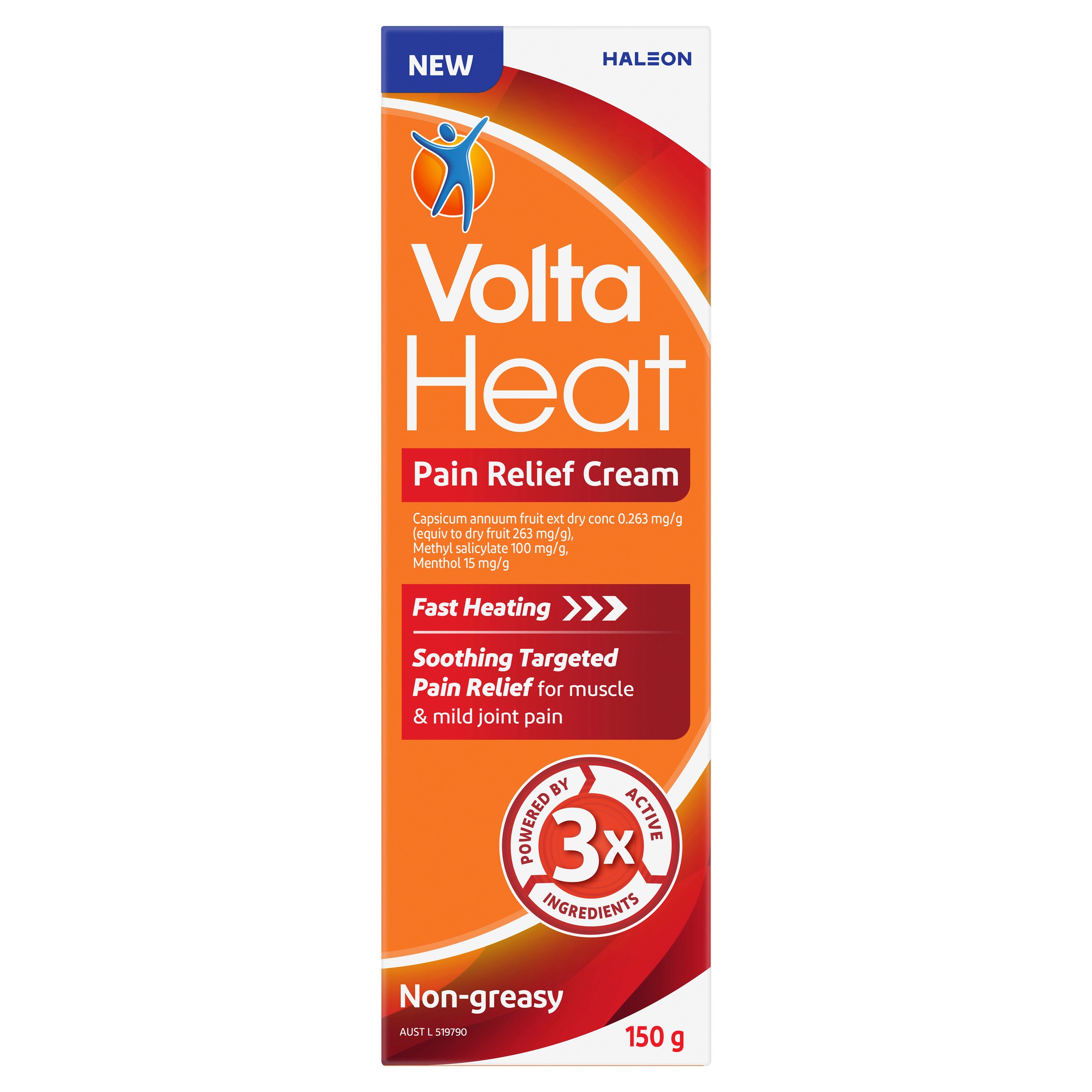 VOLTA HEAT PAIN RELIEF CREAM 150G - Image 2