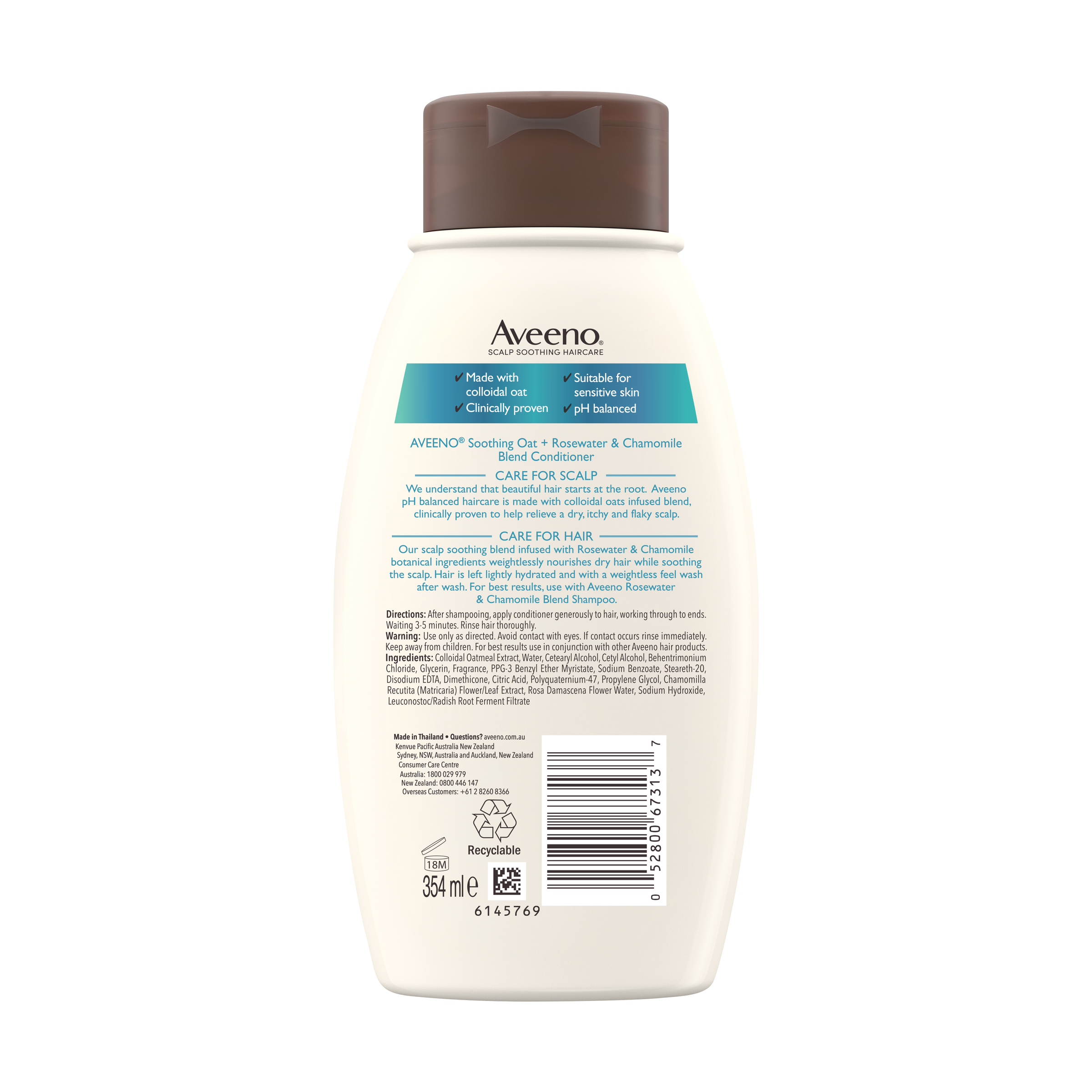 AVEENO ROSEWATER AND CHAMOMILE CONDITIONER 354ML - Image 2