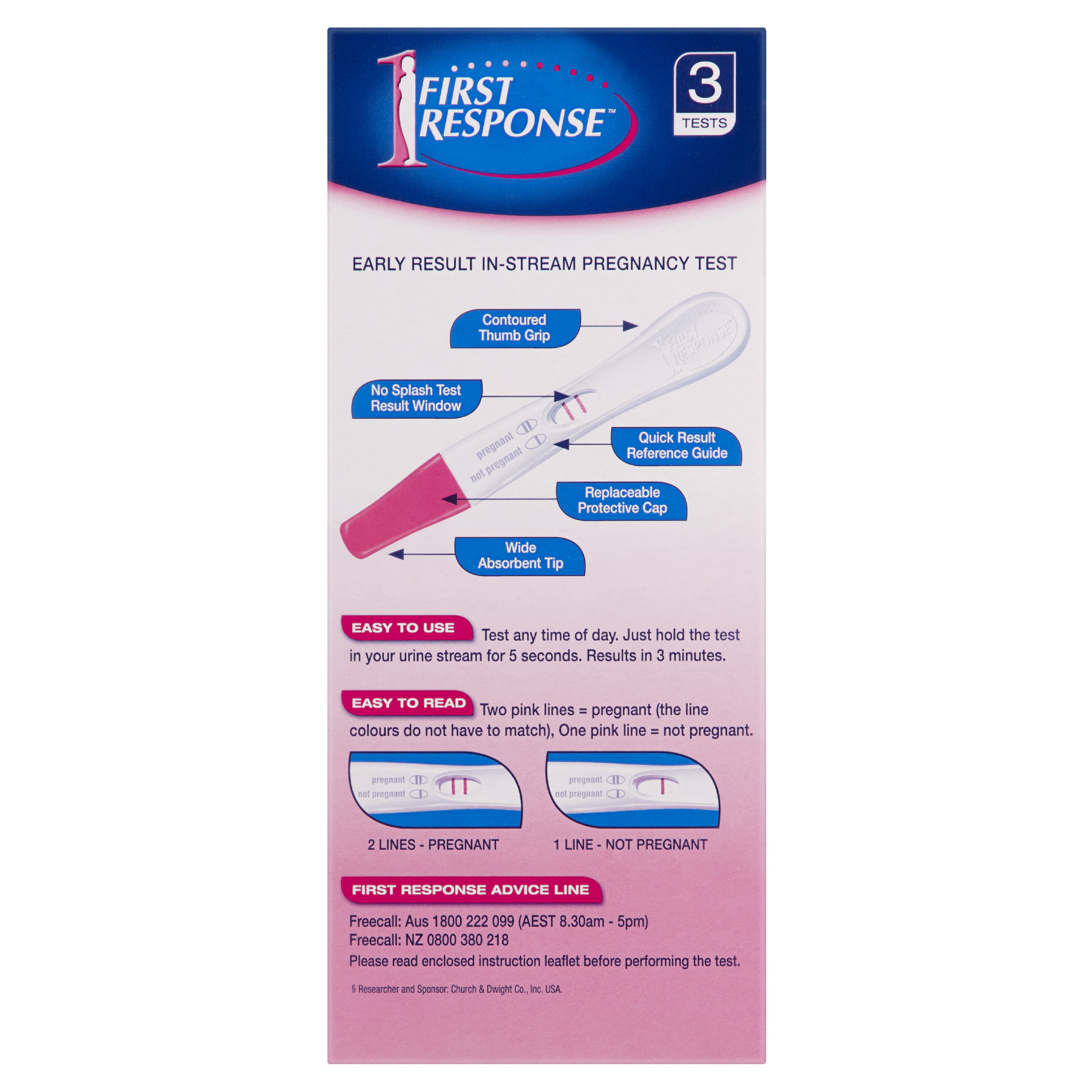 FIRST RESPONSE EARLY RESULT IN-STREAM PREGNANCY TEST 3 PACK - Image 4