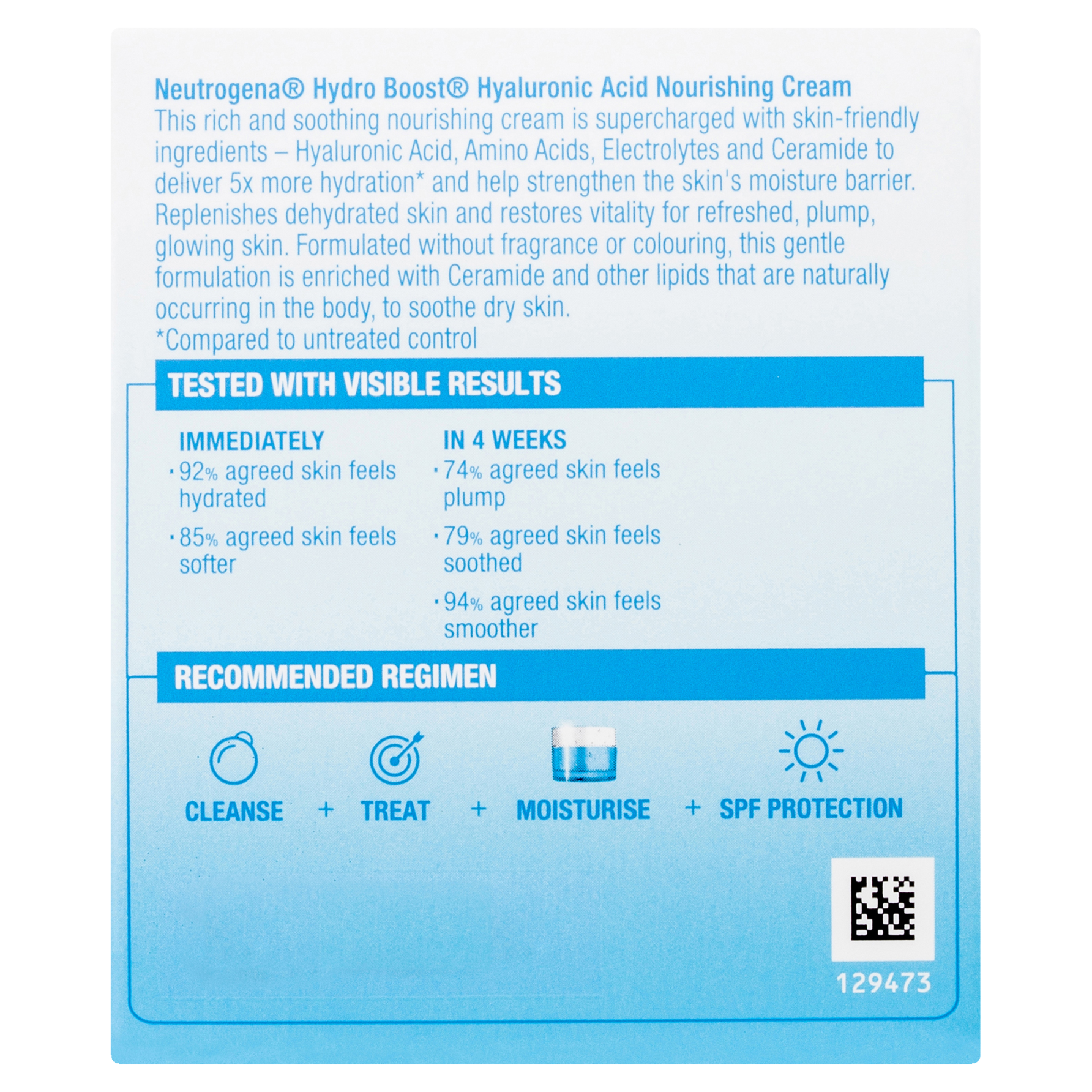 NEUTROGENA HYDRO BOOST HYALURONIC ACID NOURISHING CREAM 50ML - Image 4