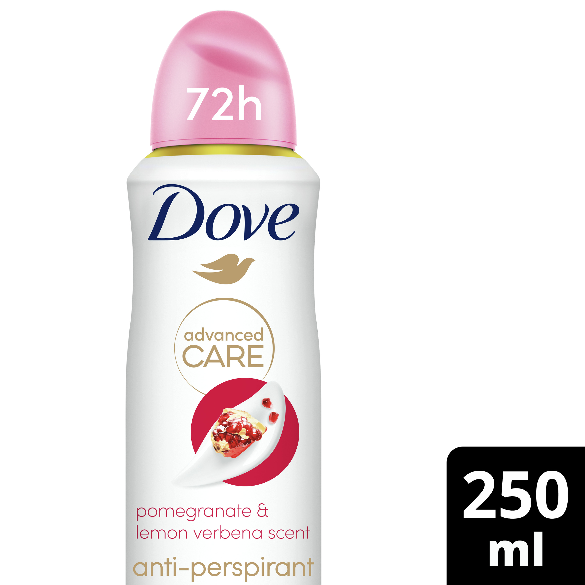 DOVE WOMEN ANTIPERSPIRANT ADVANCE POMEGRANATE & LEMON VERBENA 250ML - Image 8