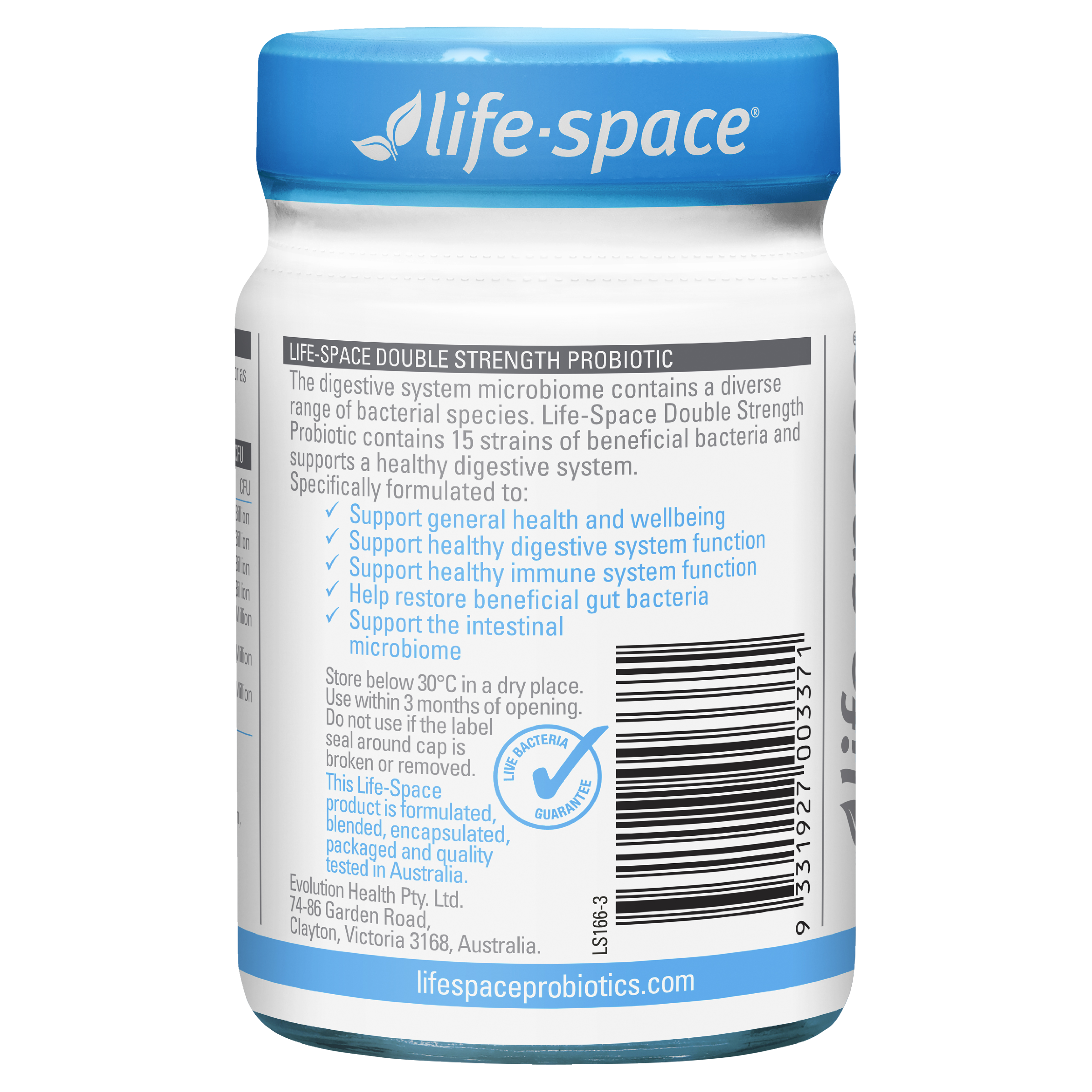 LIFE SPACE DOUBLE STRENGTH PROBIOTIC 30 CAPSULES - Image 2