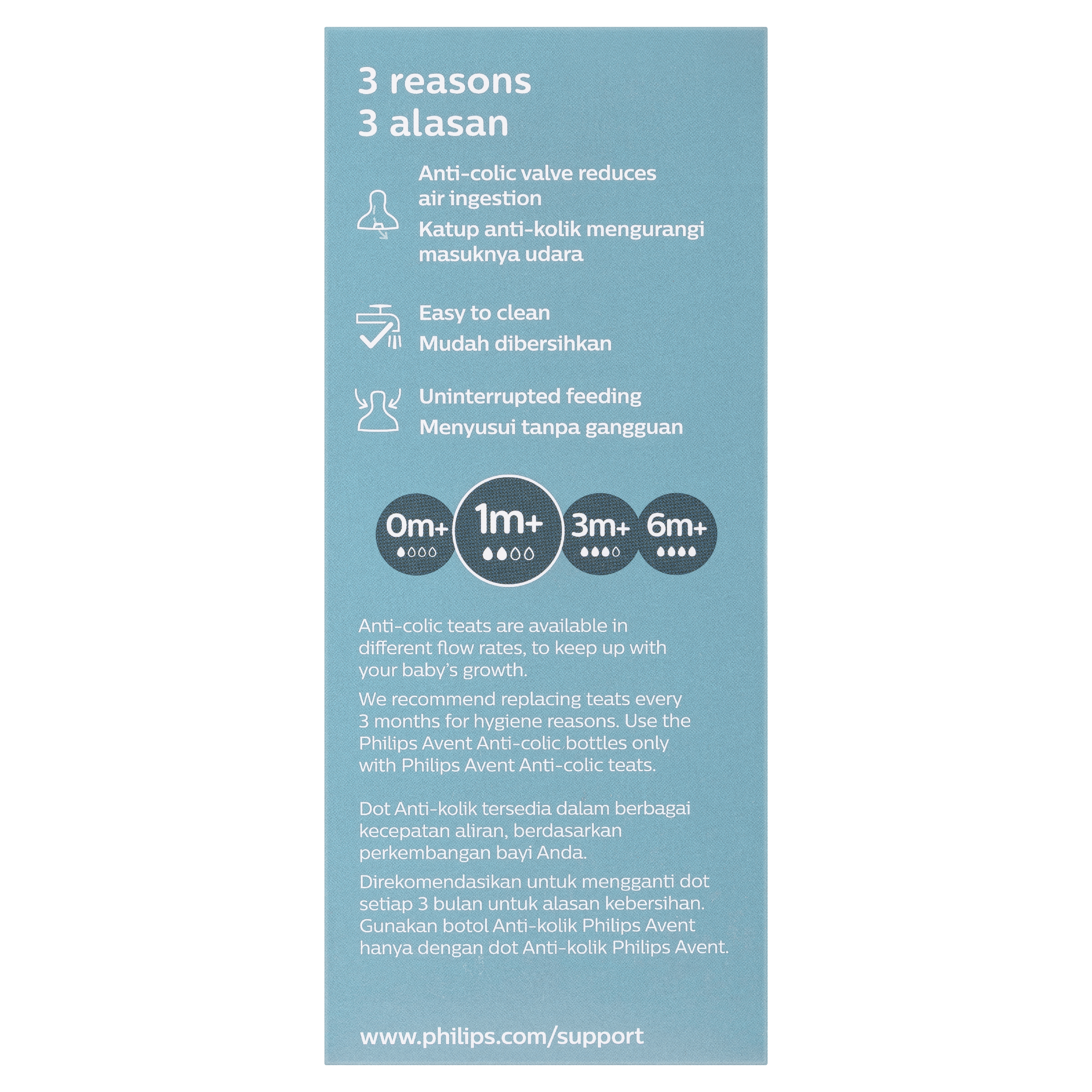 AVENT CLASSIC FEEDING BOTTLE ANTI COLIC 260ML 2 PACK - Image 3