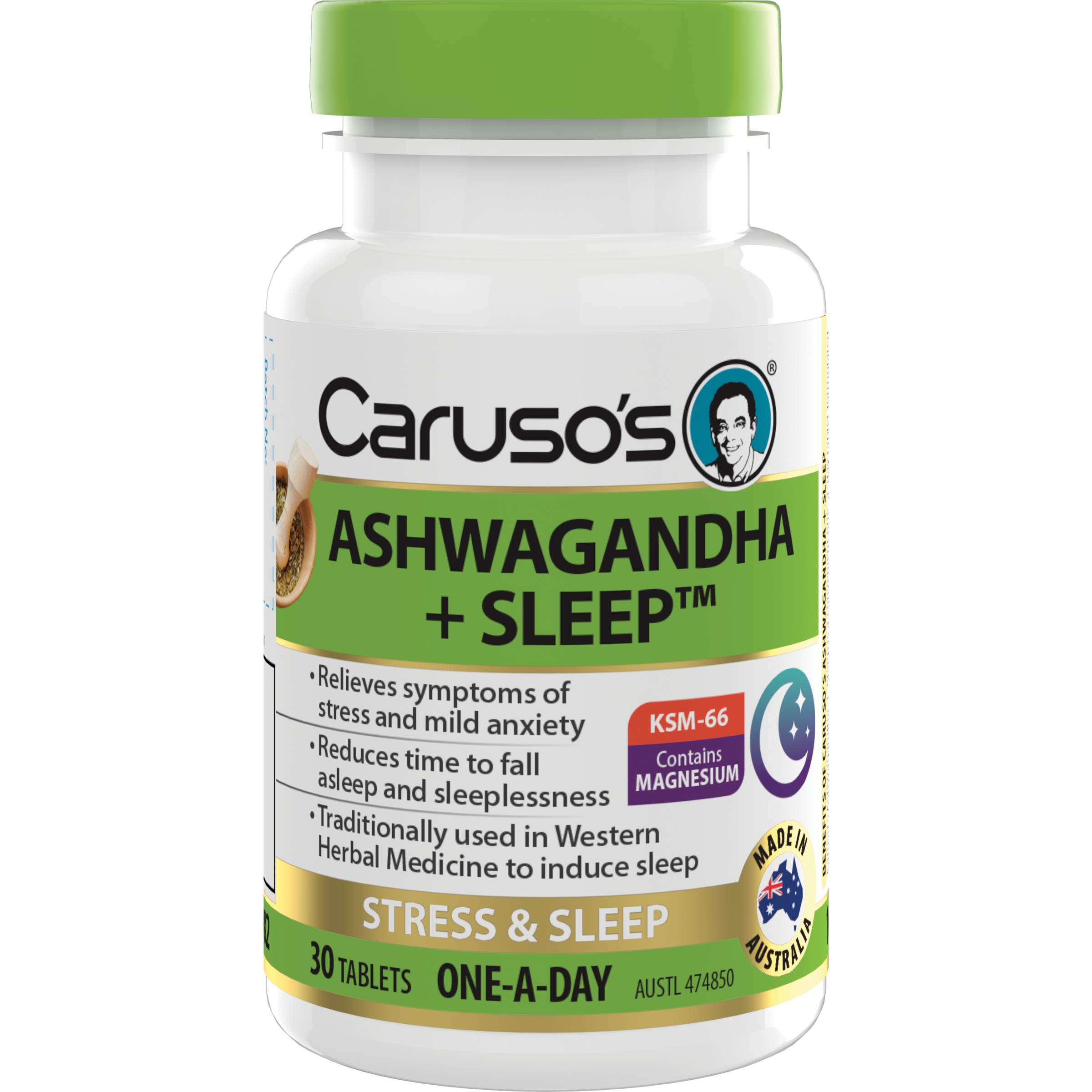 CARUSOS ASHWAGANDHA + SLEEP 30 TABLETS